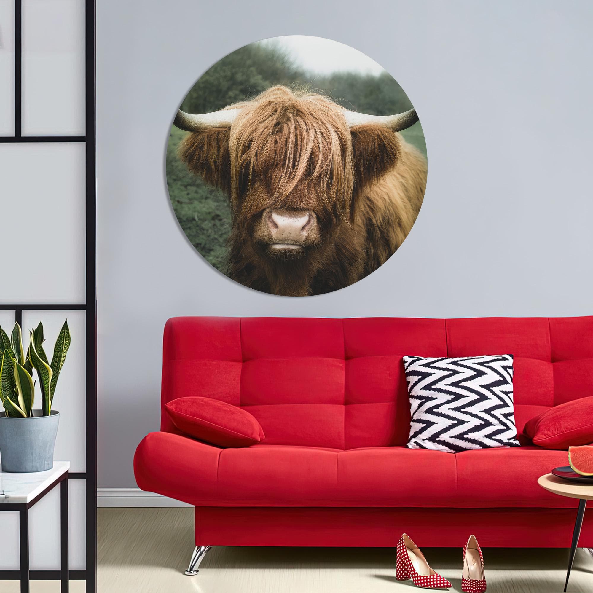Highland Cow Glass Wall Art: Scottish Animal Decor Gift - image 5