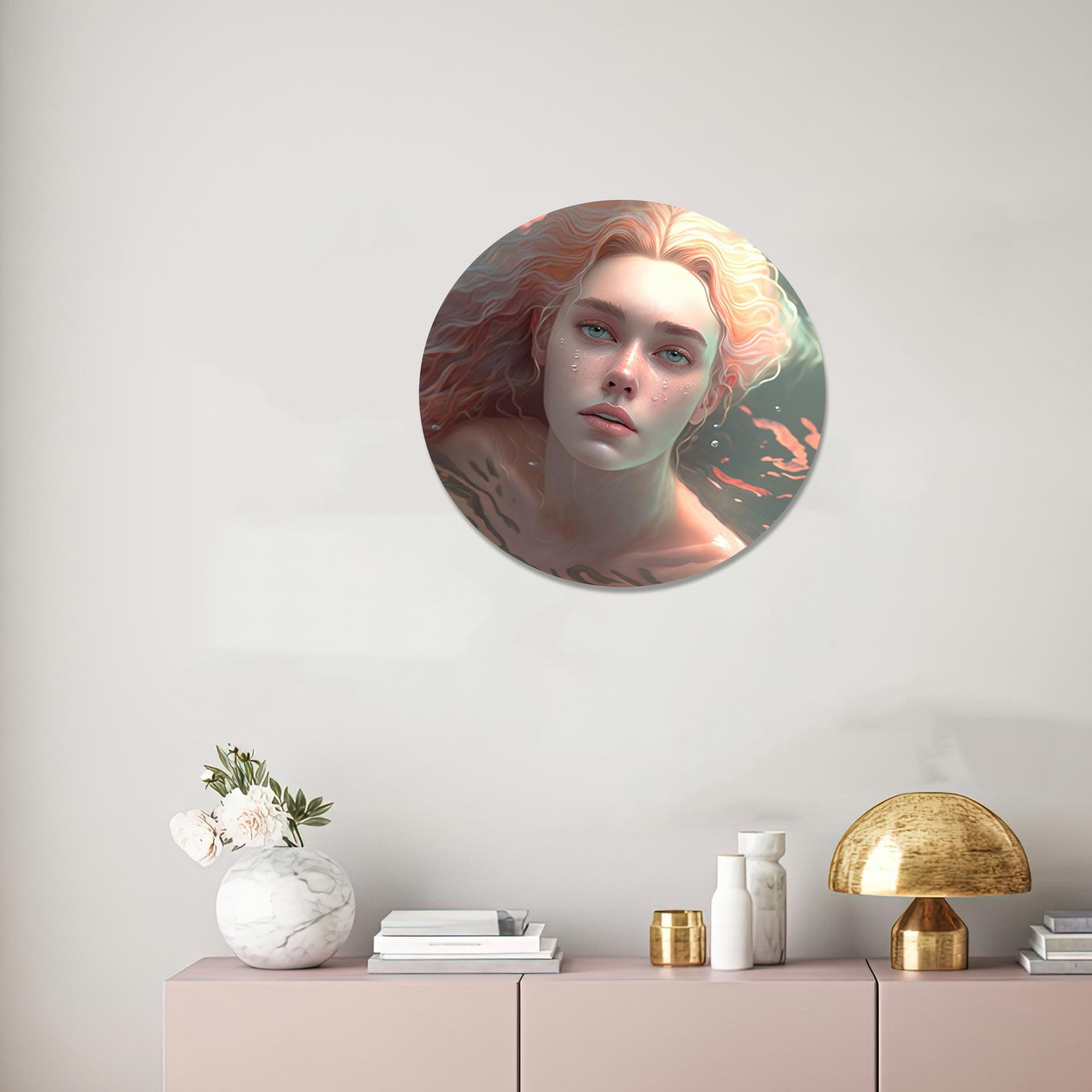 Woman Portrait Glass Print: Modern Fantasy Wall Art - image 5