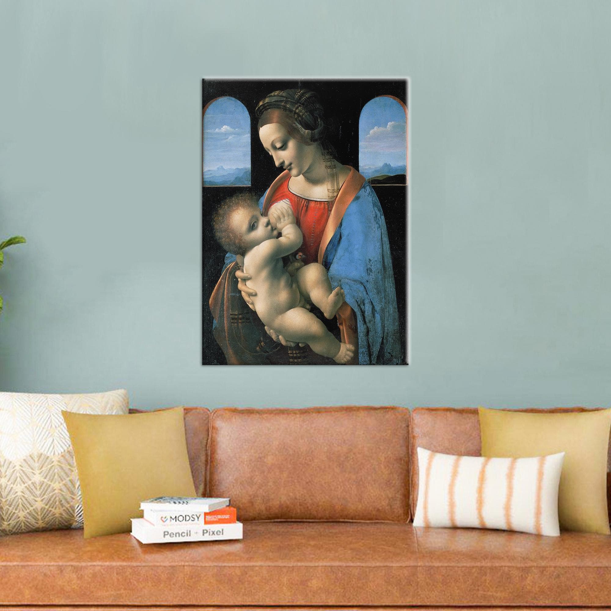 Da Vinci Madonna Litta Canvas Print: Bohemian Wall Art
