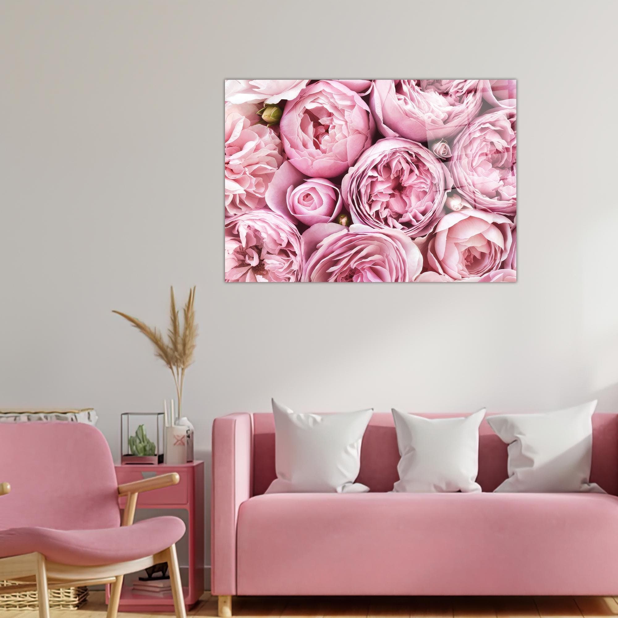 Pink Floral Canvas Art: Modern Botanical Wall Decor - image 3