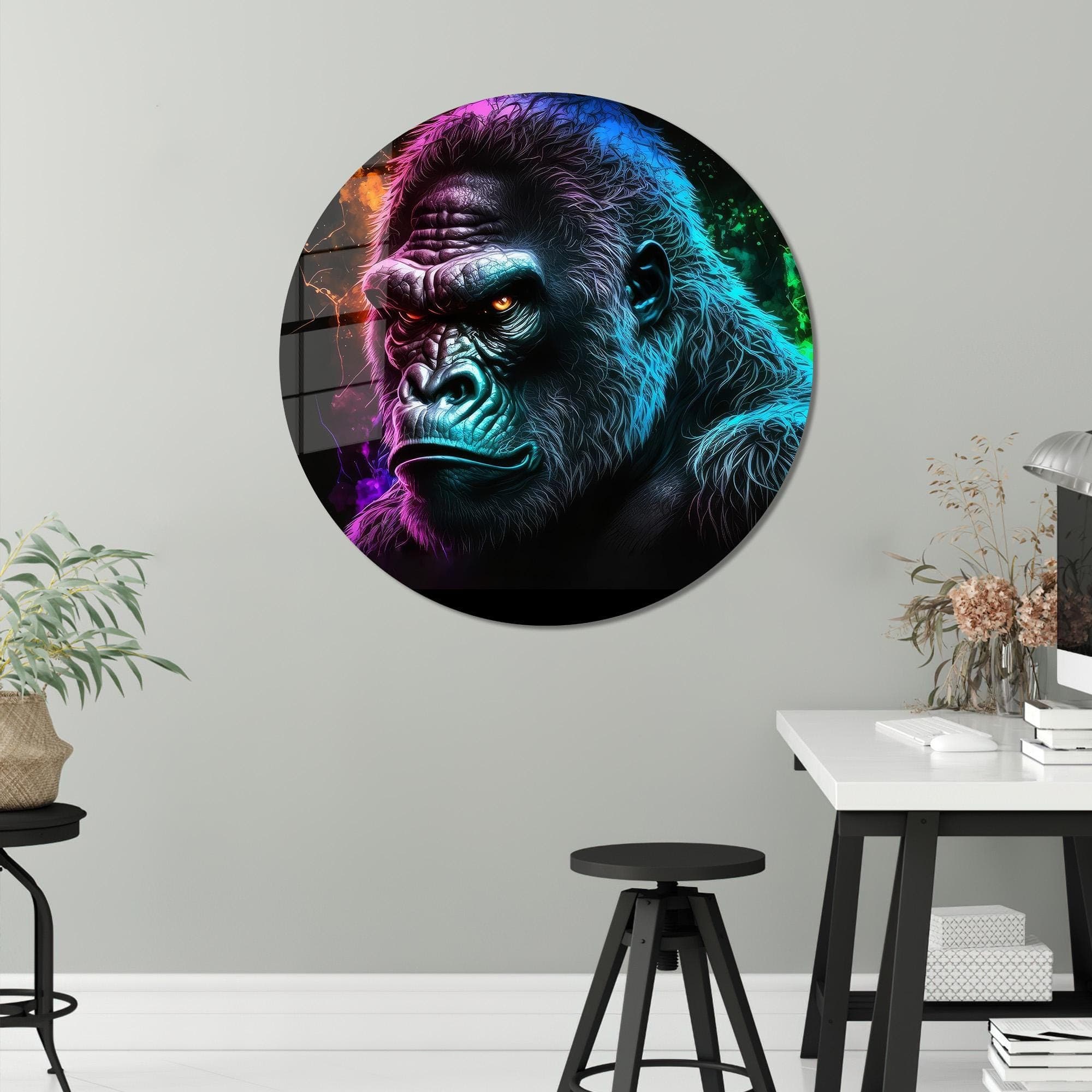 Abstract Gorilla Canvas Art: Game Room Wall Decor - image 4