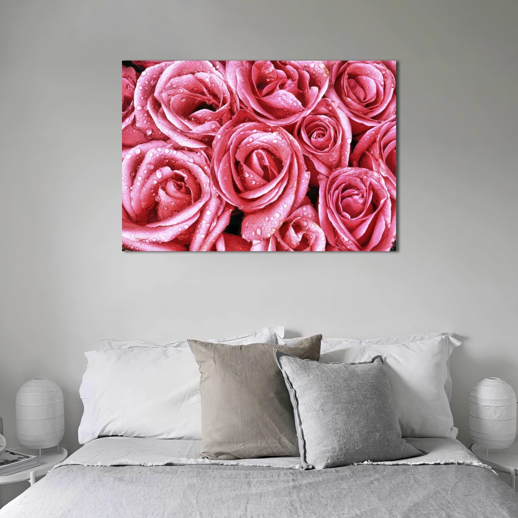 Pink Rose Tempered Glass Wall Art: Floral Home Decor - image 3