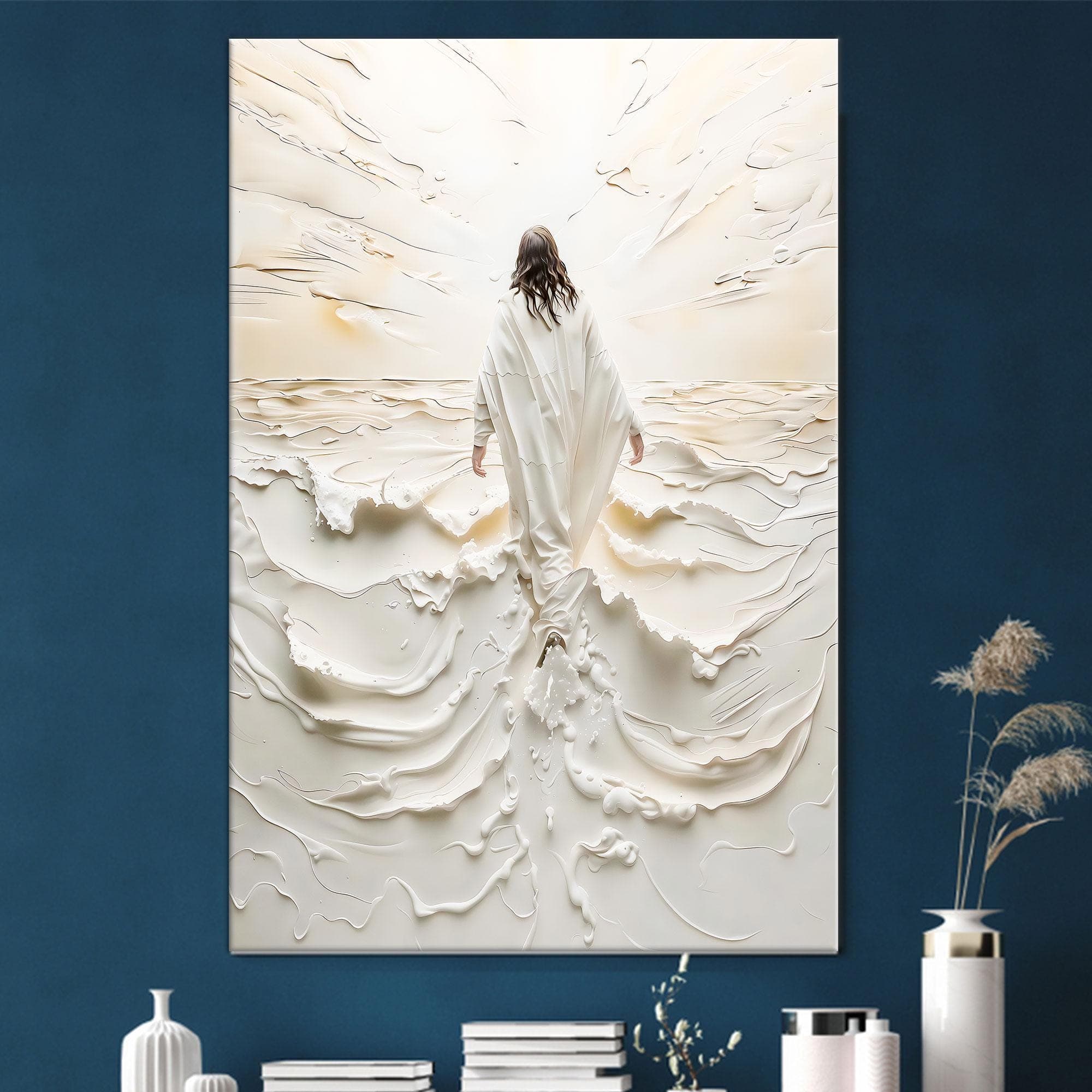 Jesus Walking Into Light Canvas Art: Christian Home Decor - image 3