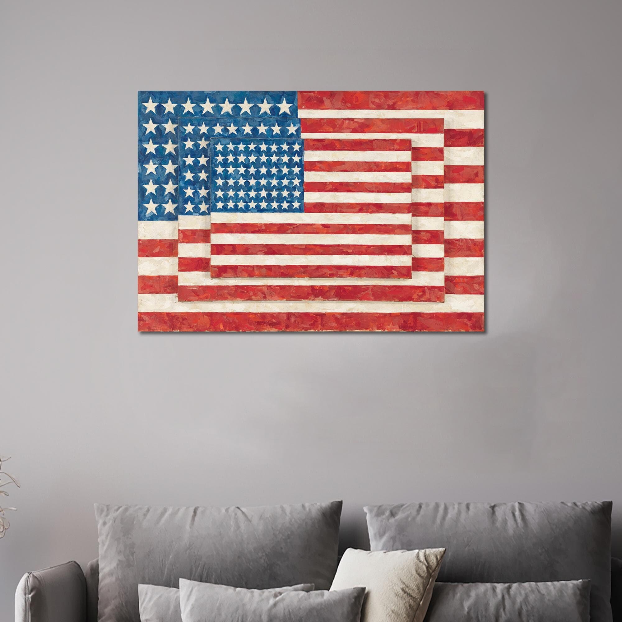 American Flag Canvas Art: Modern Wall Decor