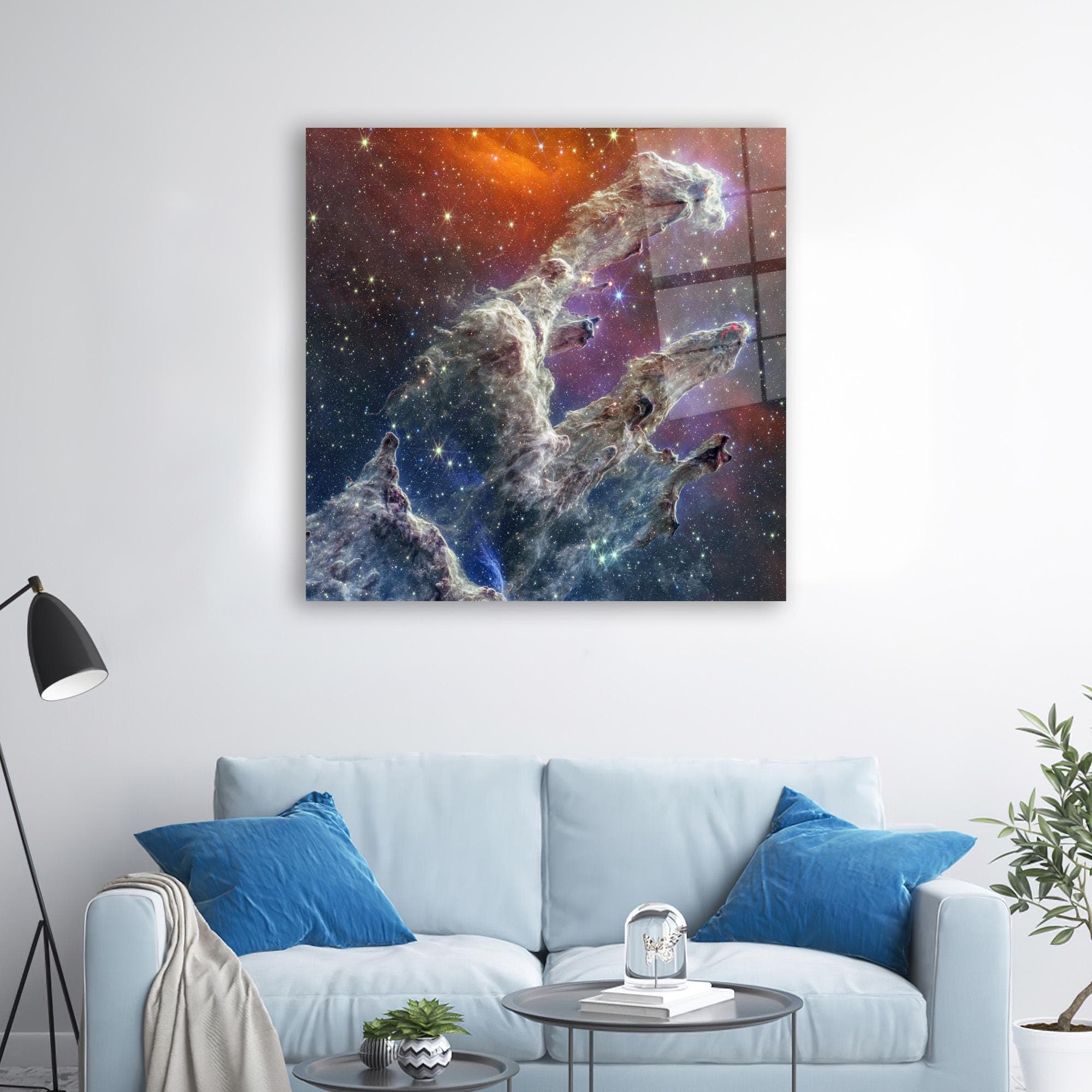 Nebula Glass Wall Art: Pillars of Creation, NASA Decor - image 3