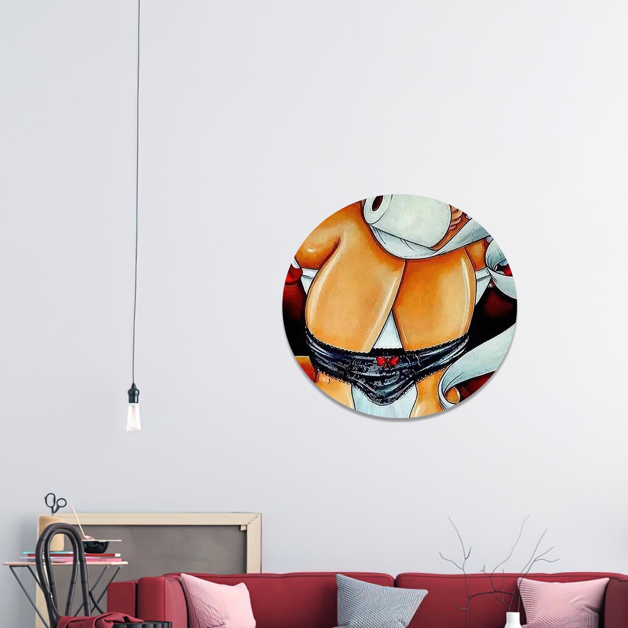 Girl on Toilet Canvas Art: Modern Bathroom Wall Decor - image 4