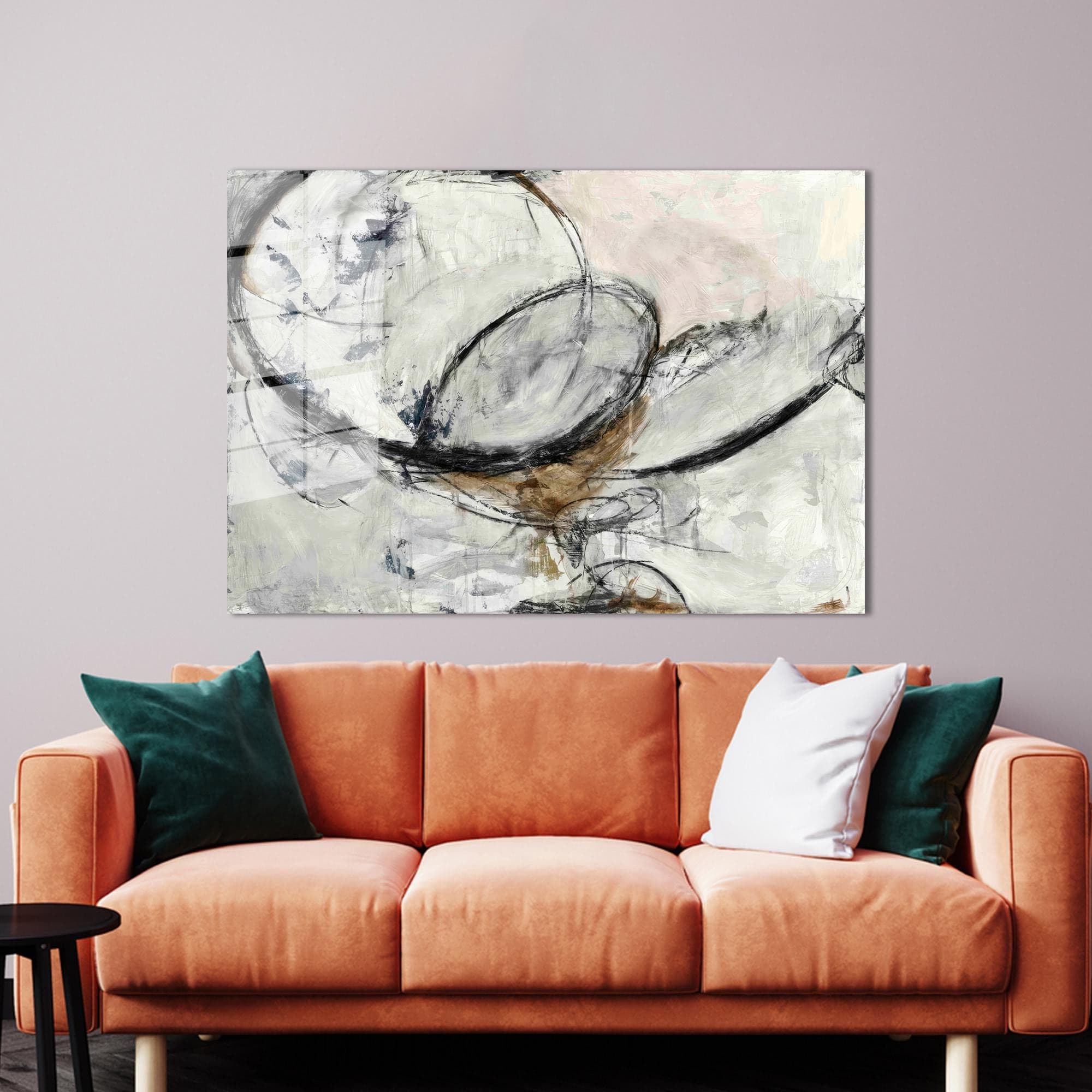 Abstract Canvas Wall Art: Modern Gray Glass Decor