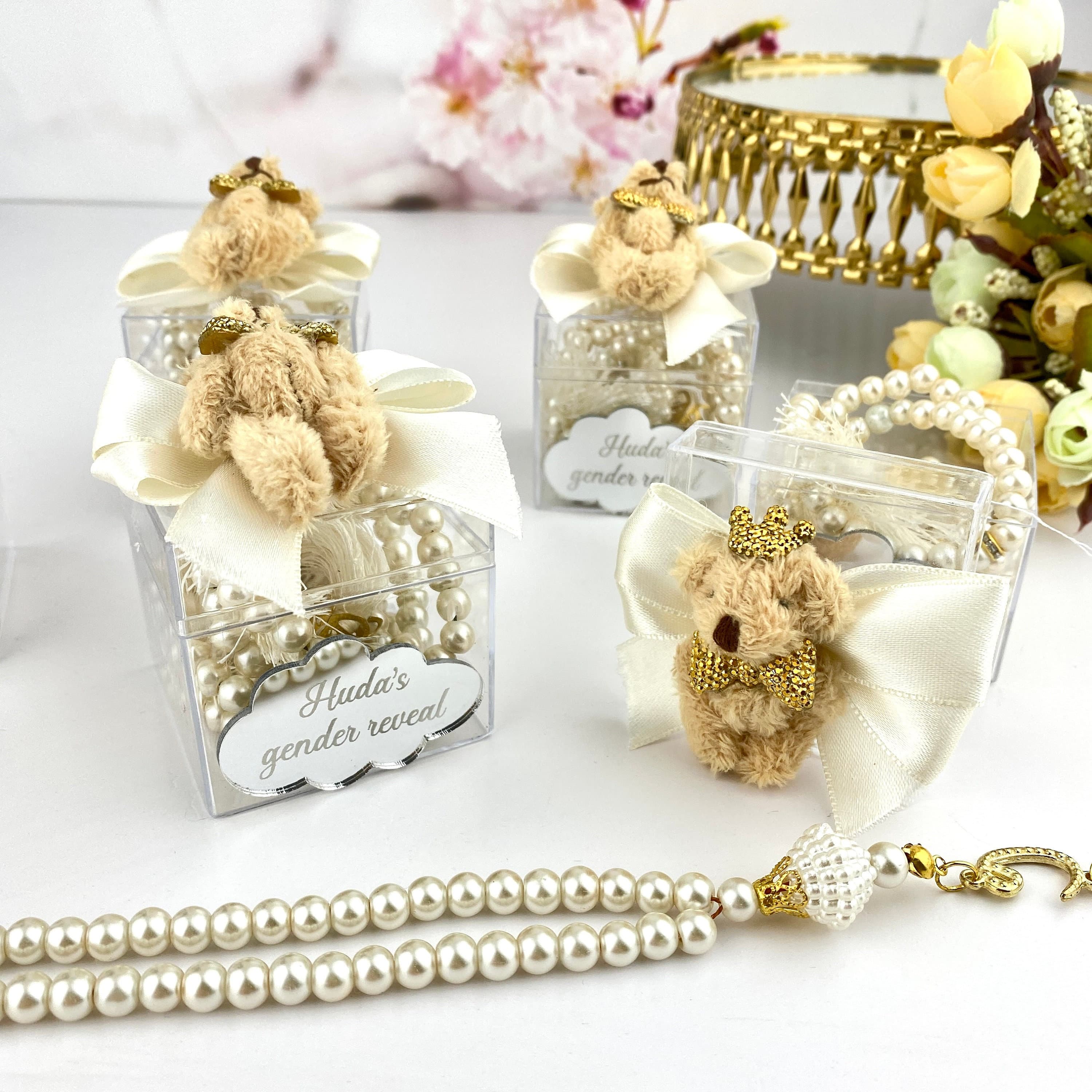 Teddy Bear Tasbeeh Favors: Islamic Baby Shower Gifts, Aqiqah
