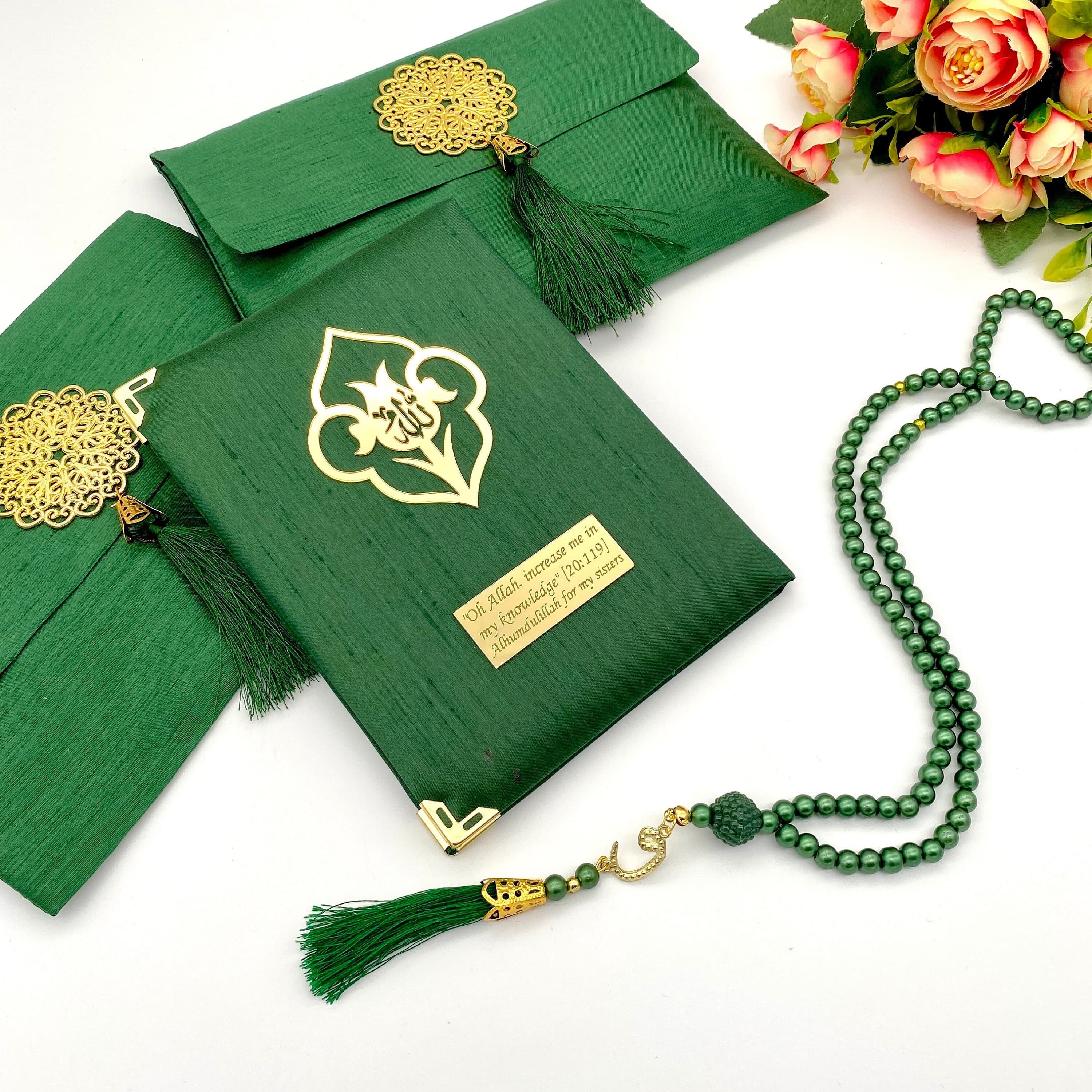 Green Yaseen Tasbeeh Set, Muslim Wedding Favors, Islamic Gift Set, Hajj Gifts, Birthday Gift, Mawlid Gift, Islamic Favors, Eid Favors,