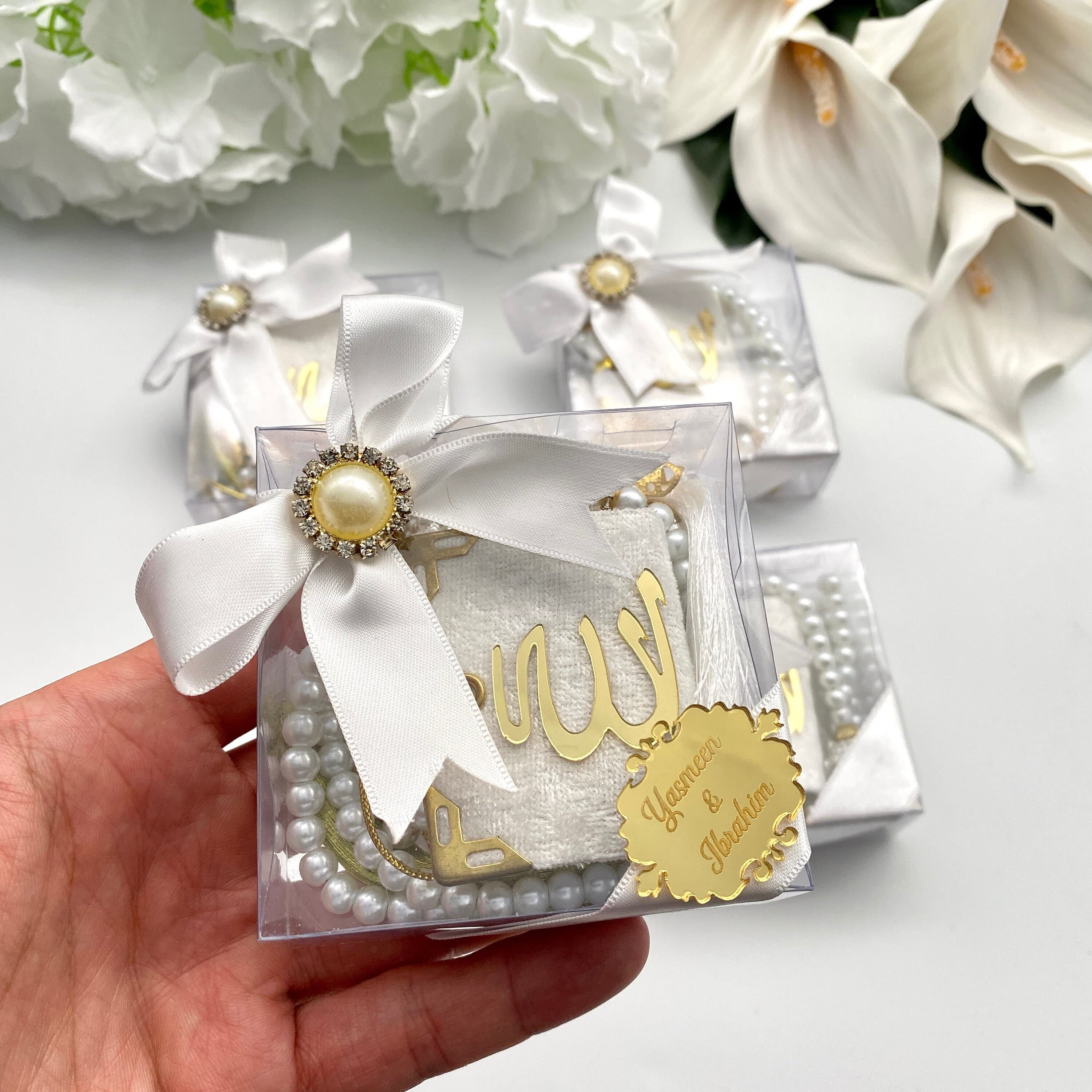 Personalized Mini Quran Tasbih Set: Islamic Wedding Favors, Eid Gift Box