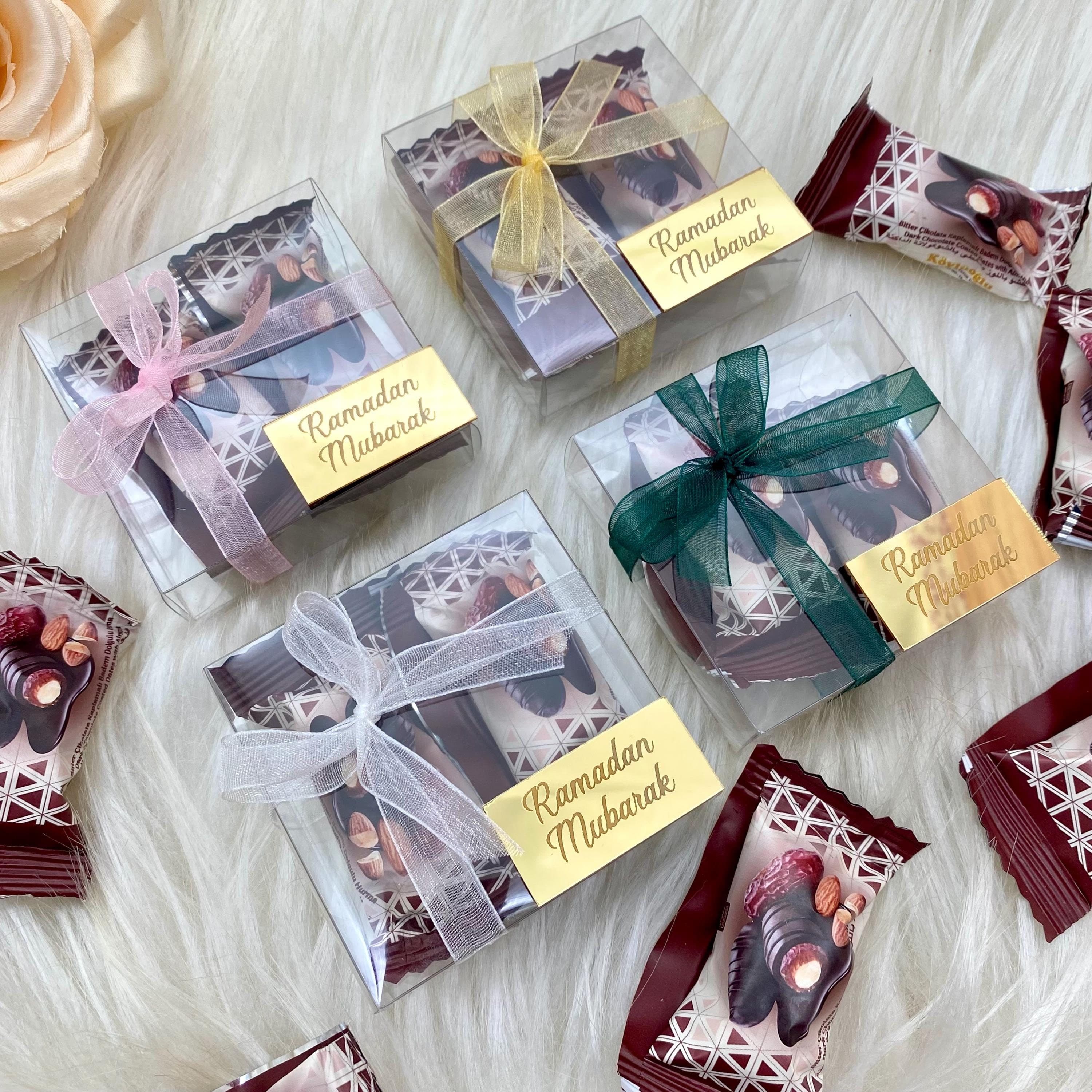 Chocolate Dates with Almonds Favor Box: Islamic Wedding, Ramadan Eid Gifts