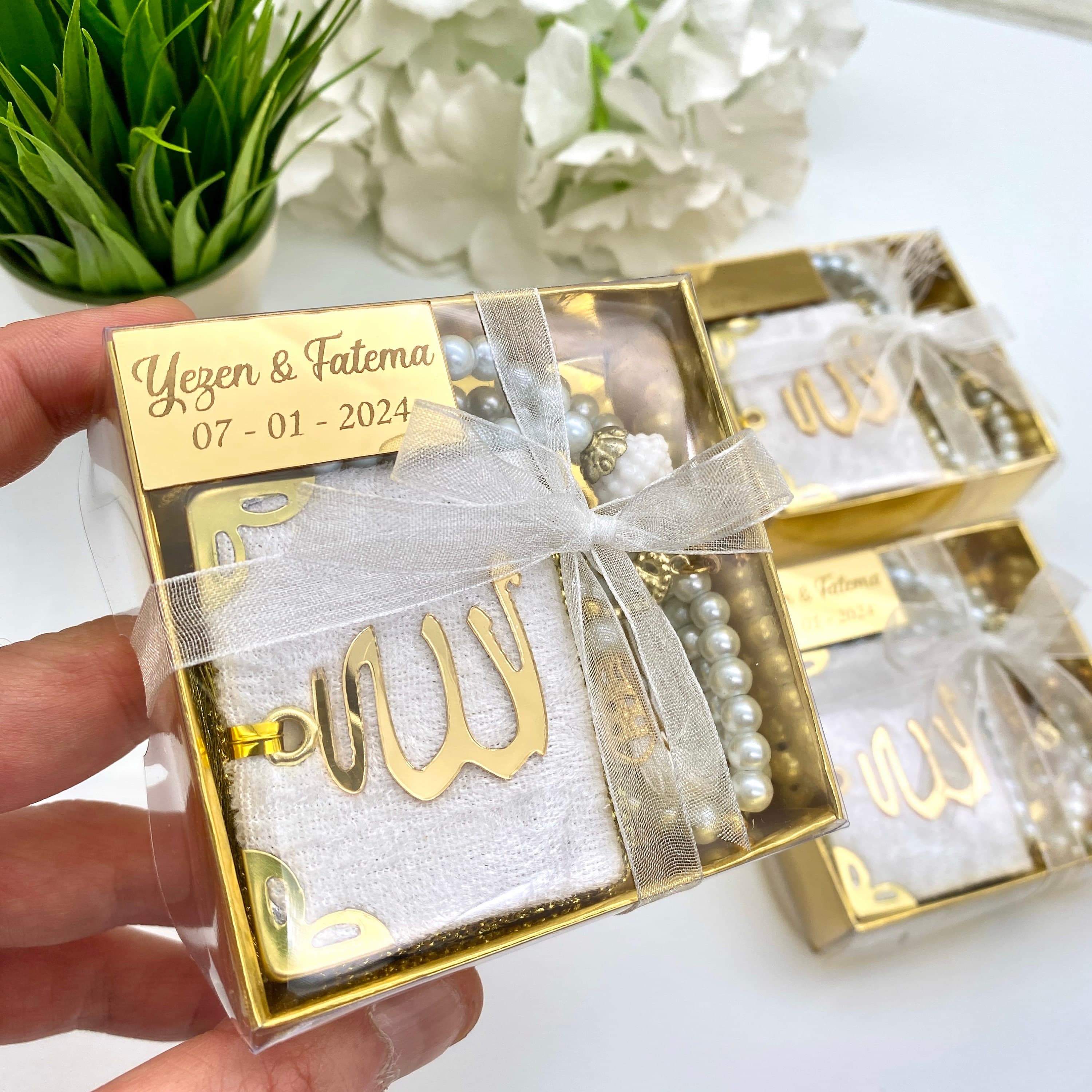 Mini Quran Tasbih Gift Set: Islamic Wedding Favors, Eid Gift Box