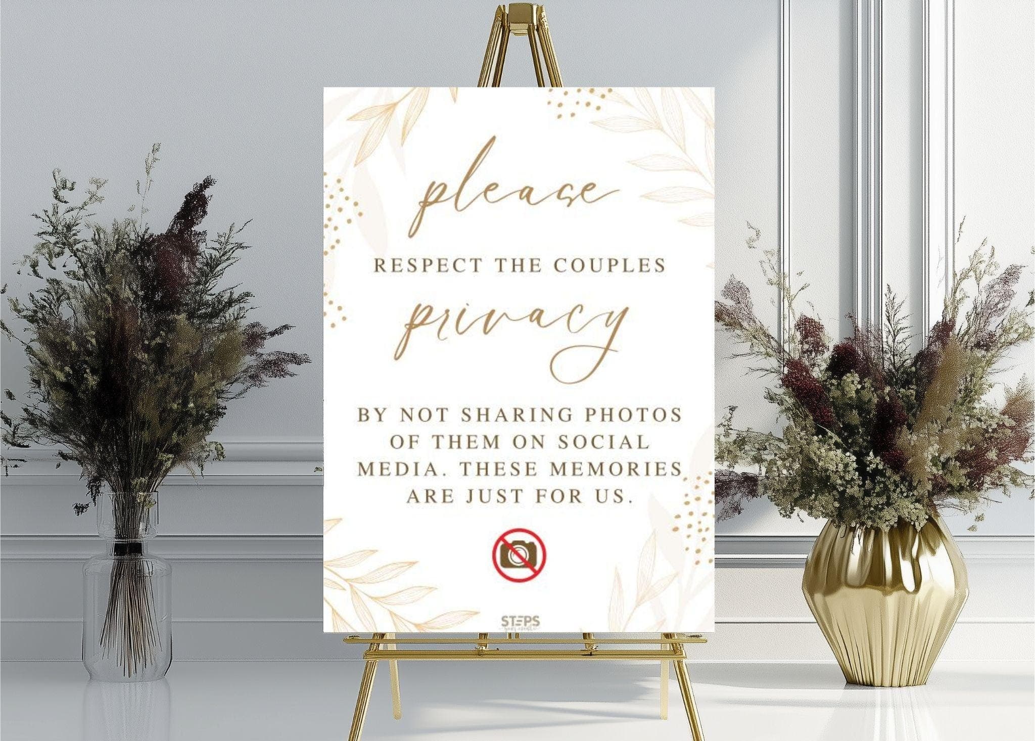 Personalised No Social Media Wedding Sign, Guest Notice, No Photos Until Posted, Notice for Wedding Guests, Printable Wedding Signs - image 5