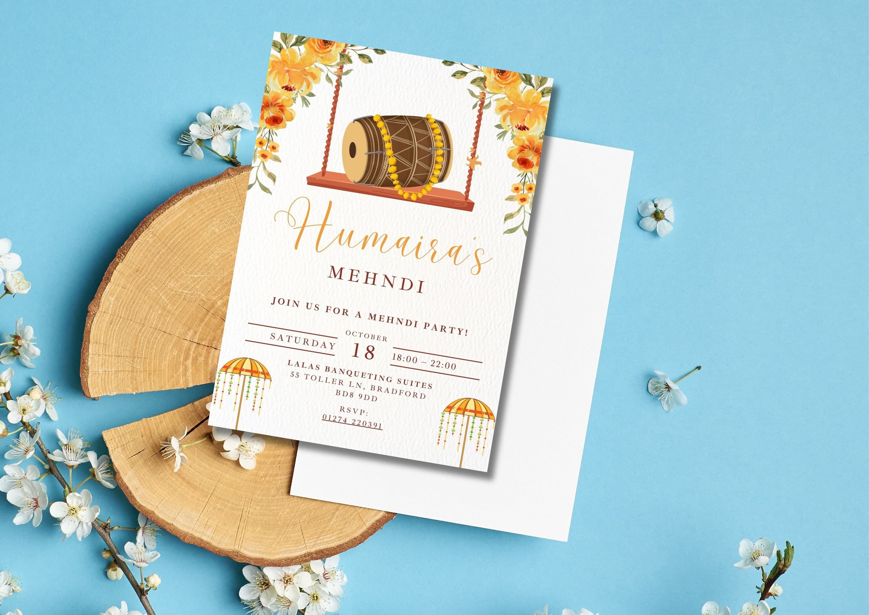 Digital Mehndi Invitation Template, Henna invite, Animated Mehndi Invite, Dholki Invitation, Mehendi invitation, Mayoun Mayun Haldi invite
