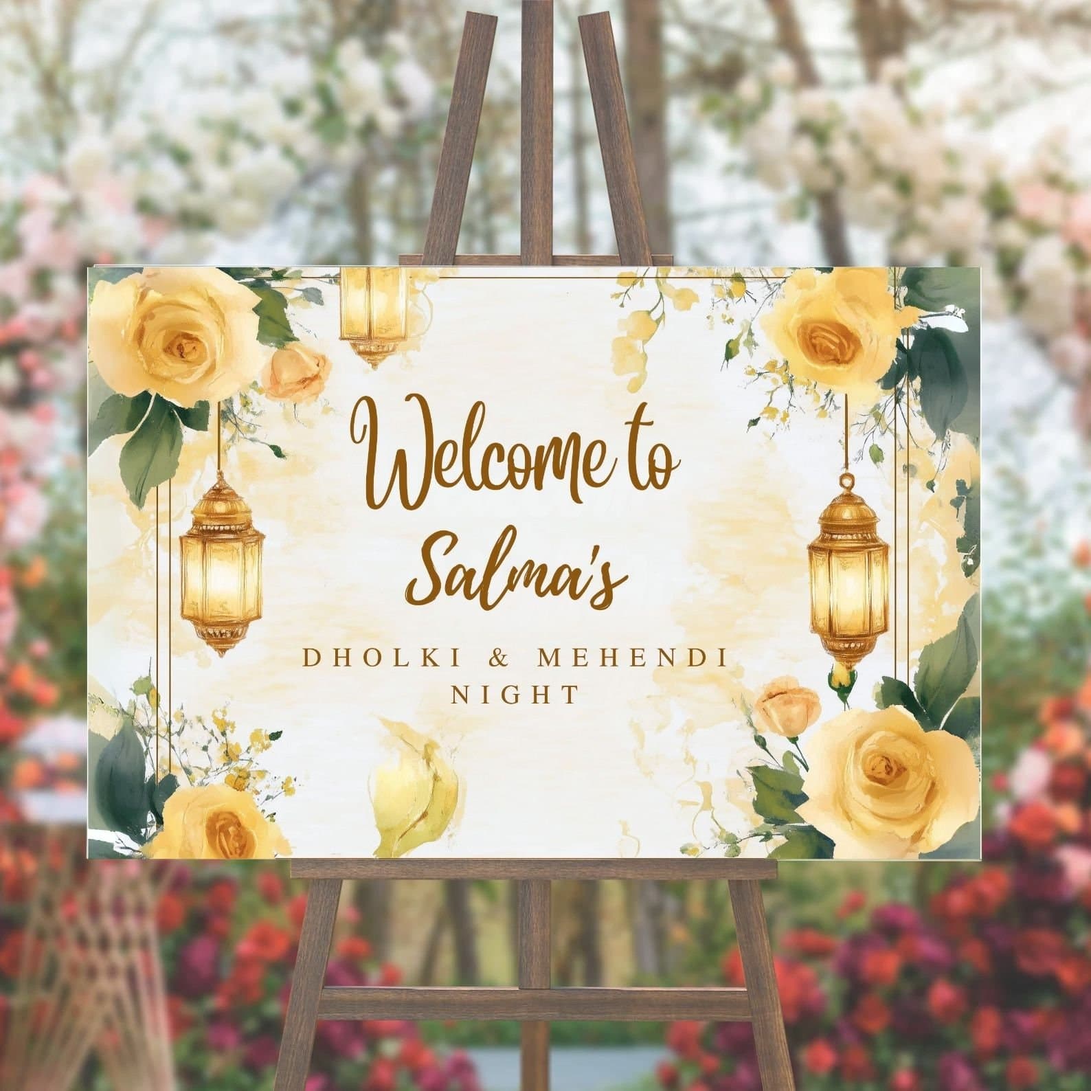 Mehndi Welcome Sign, A1, A2, A3, A4, Pakistani Wedding, Dholki Night, Muslim Dholak Welcome Sign, Colorful Dholki Sign, Mehendi Welcome Sign - image 4