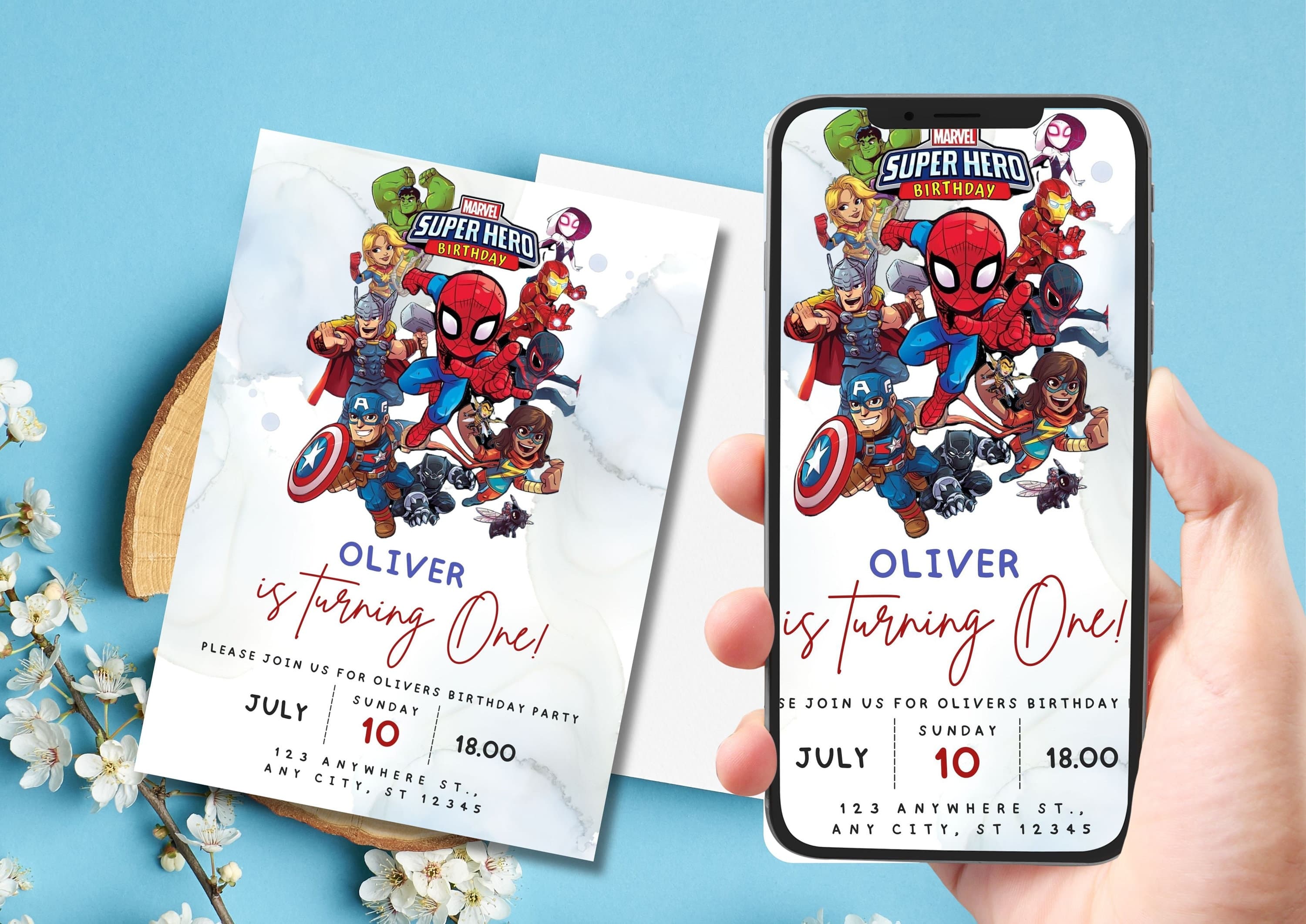 Avengers Birthday Invitation Template, Digital Kids Party Template, Avengers invitation, Editable Birthday Party Invitation, Party invite