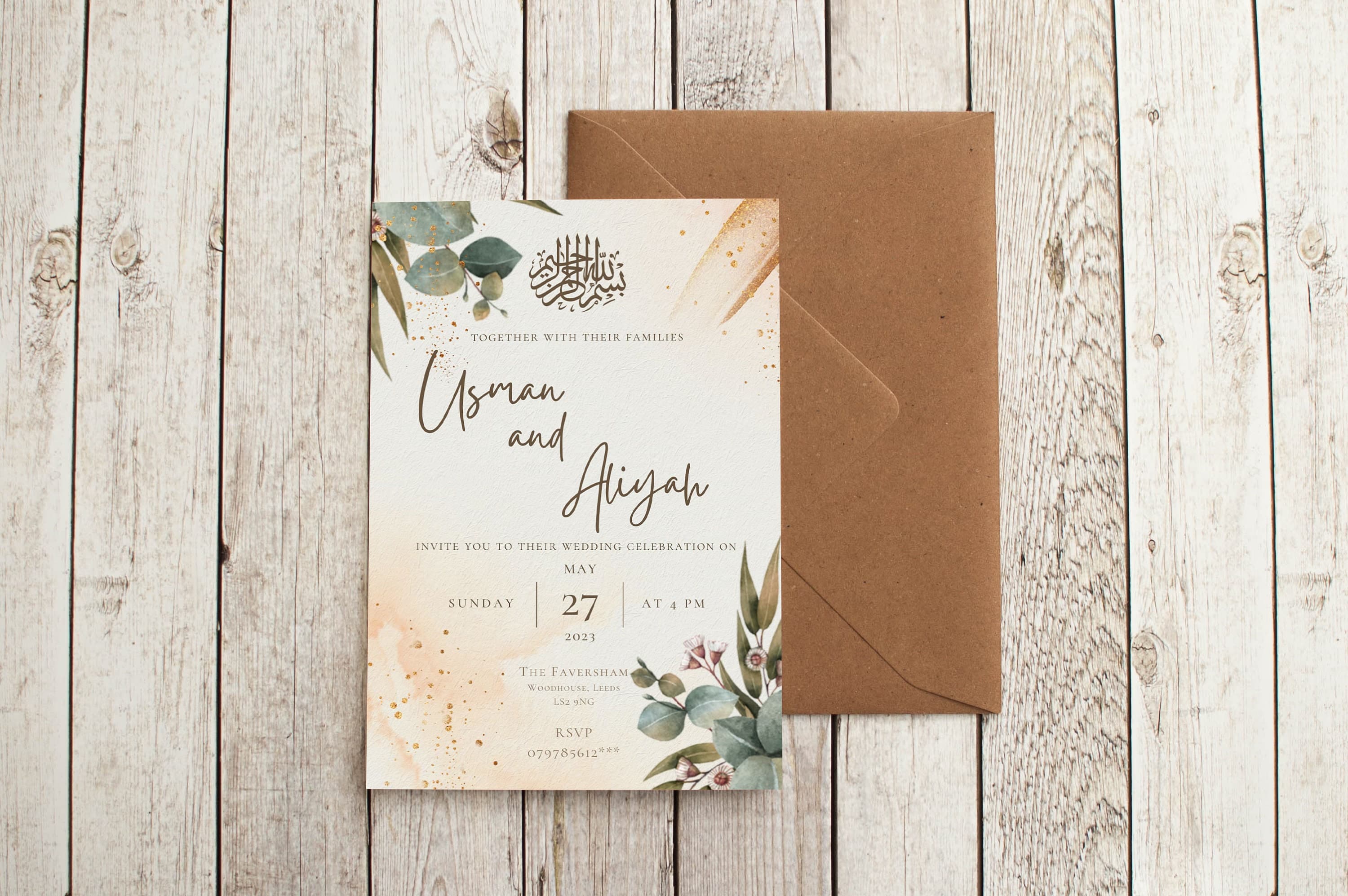 Muslim Wedding Invitation, Animated Wedding invite Video Template, Wedding card Video Invites Canva, einvite, Electronic Wedding Invitation - image 4