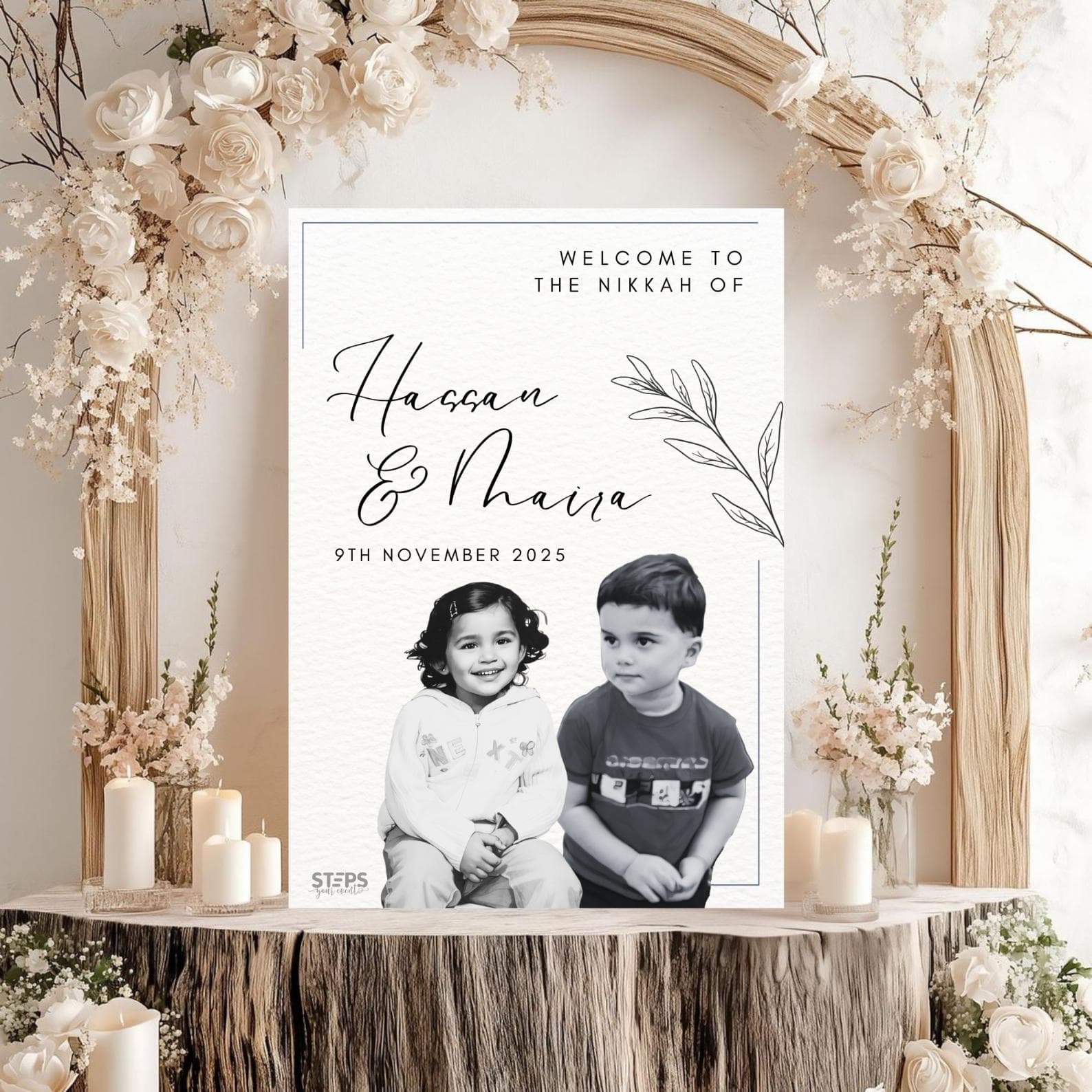Personalised Wedding Childhood Photo, Welcome sign with childhood photo, wedding sign, kids canvas, These Kids Are Getting Married Sign