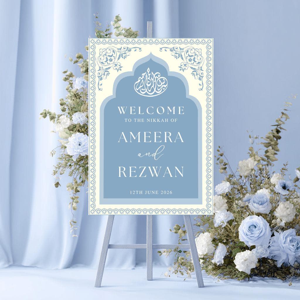 Arch Wedding Welcome Sign, A1, A2, A3, A4, Pakistani Wedding, Walima sign, Muslim Welcome Sign, Arch Welcome Sign, Walimah Nikkah sign - image 4