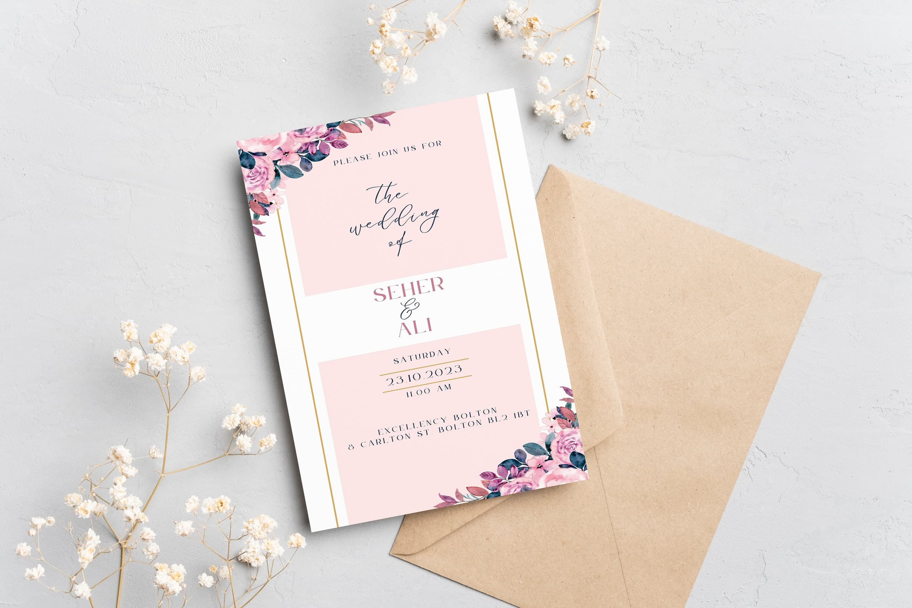 Animated Wedding Invitation Video Template, Wedding card Video Invitation Template Canva, Canva Wedding Invitation Digital Video - image 4