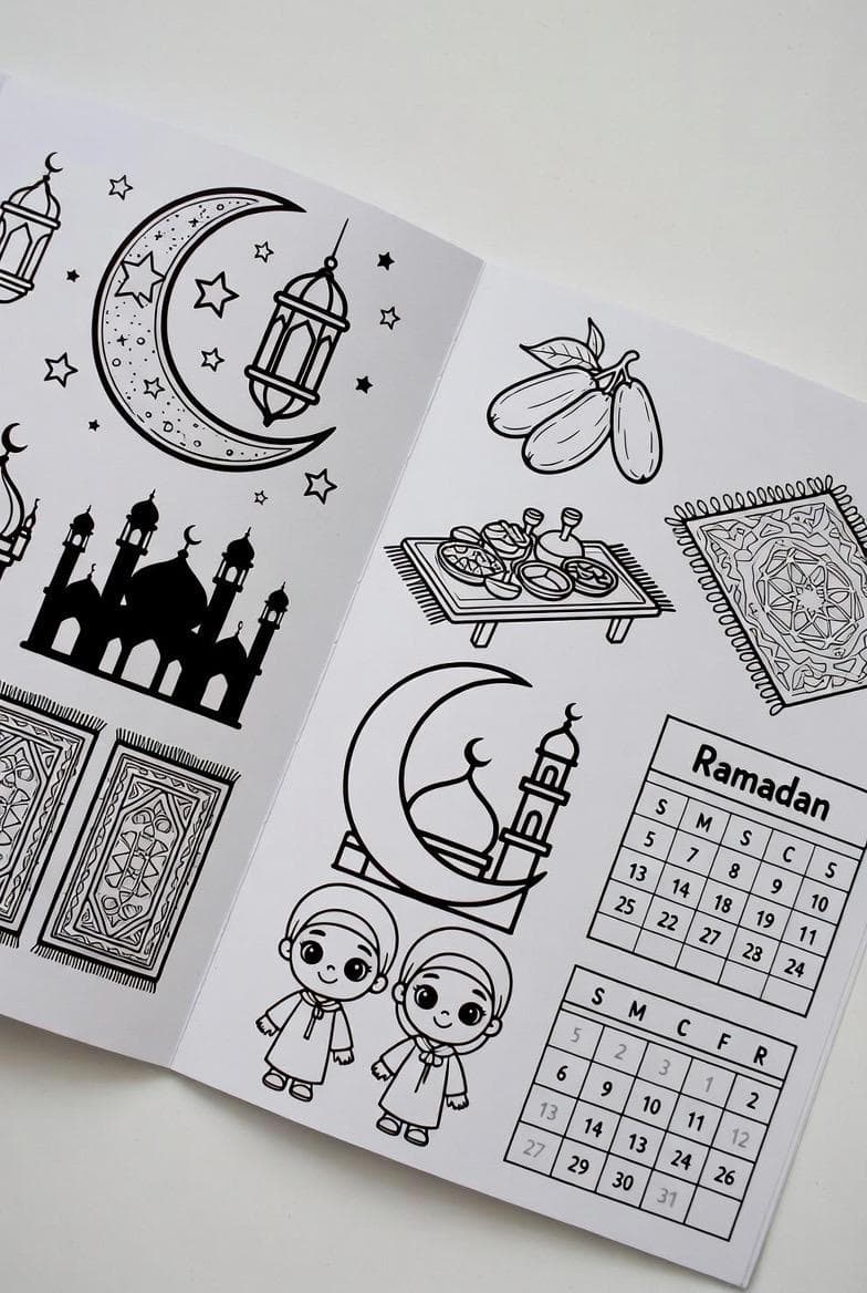 Ramadan Coloring Book for Kids & Adults | Islamic Activity Pages | Eid Mubarak Fun | Digital Download - image 4