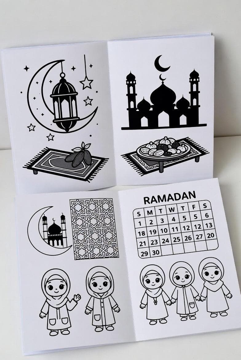 Ramadan Coloring Book for Kids & Adults | Islamic Activity Pages | Eid Mubarak Fun | Digital Download - image 3