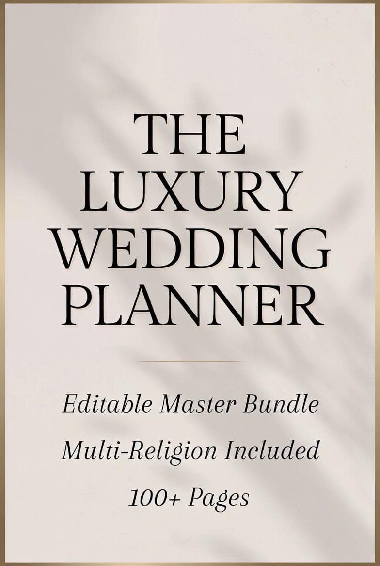 Luxury Wedding Planner | Editable Master Bundle, Multi-Religion (Digital Download)