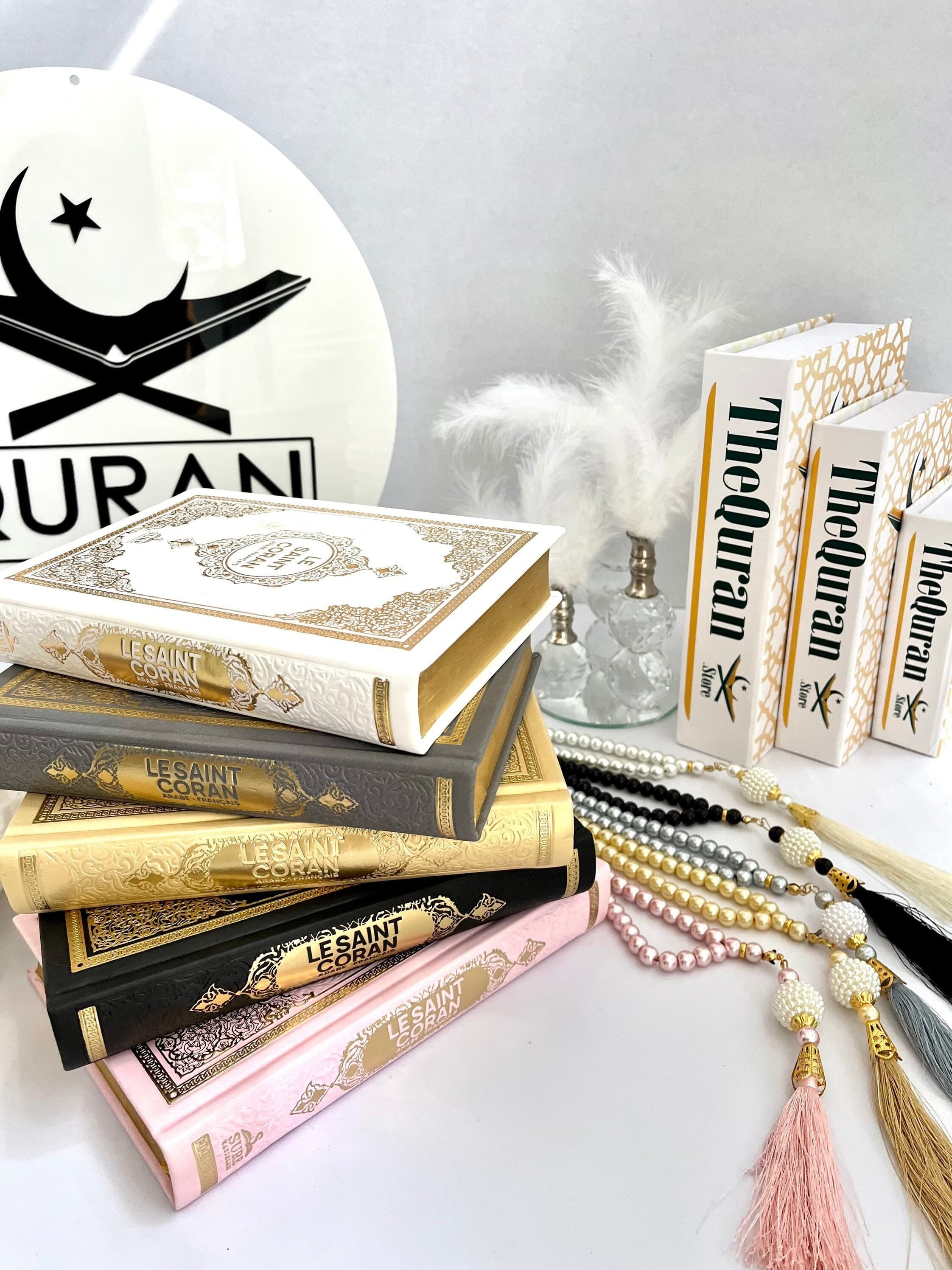 Traduction du Coran, Le Saint Coran, Ramadan Kareem, Cadeau musulman de l’Aïd, Coran Français, Coran en cuir, Tapis de prière, Chapelet