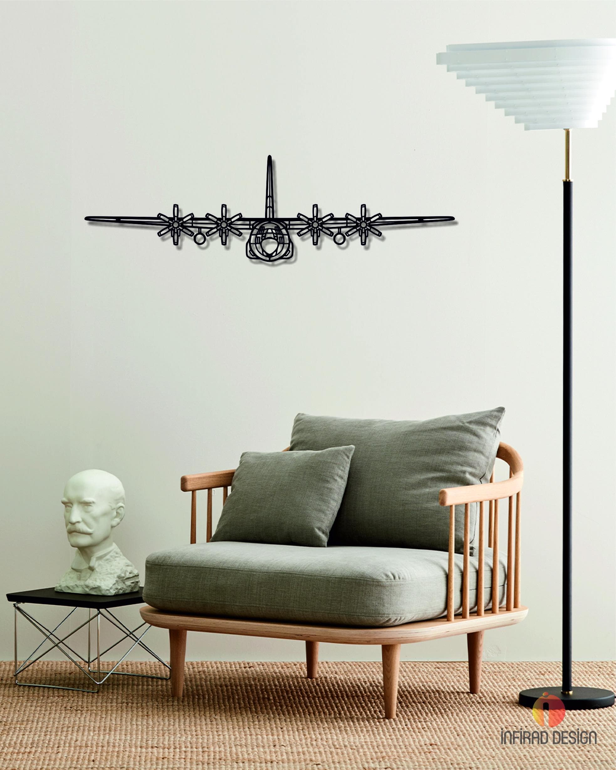 C-180J Aircraft Metal Wall Art | Airplanes Wall Art | Aviation Metal Decor l Gift Metal Decor l Minimalist Decor l Pilot Gift - image 4