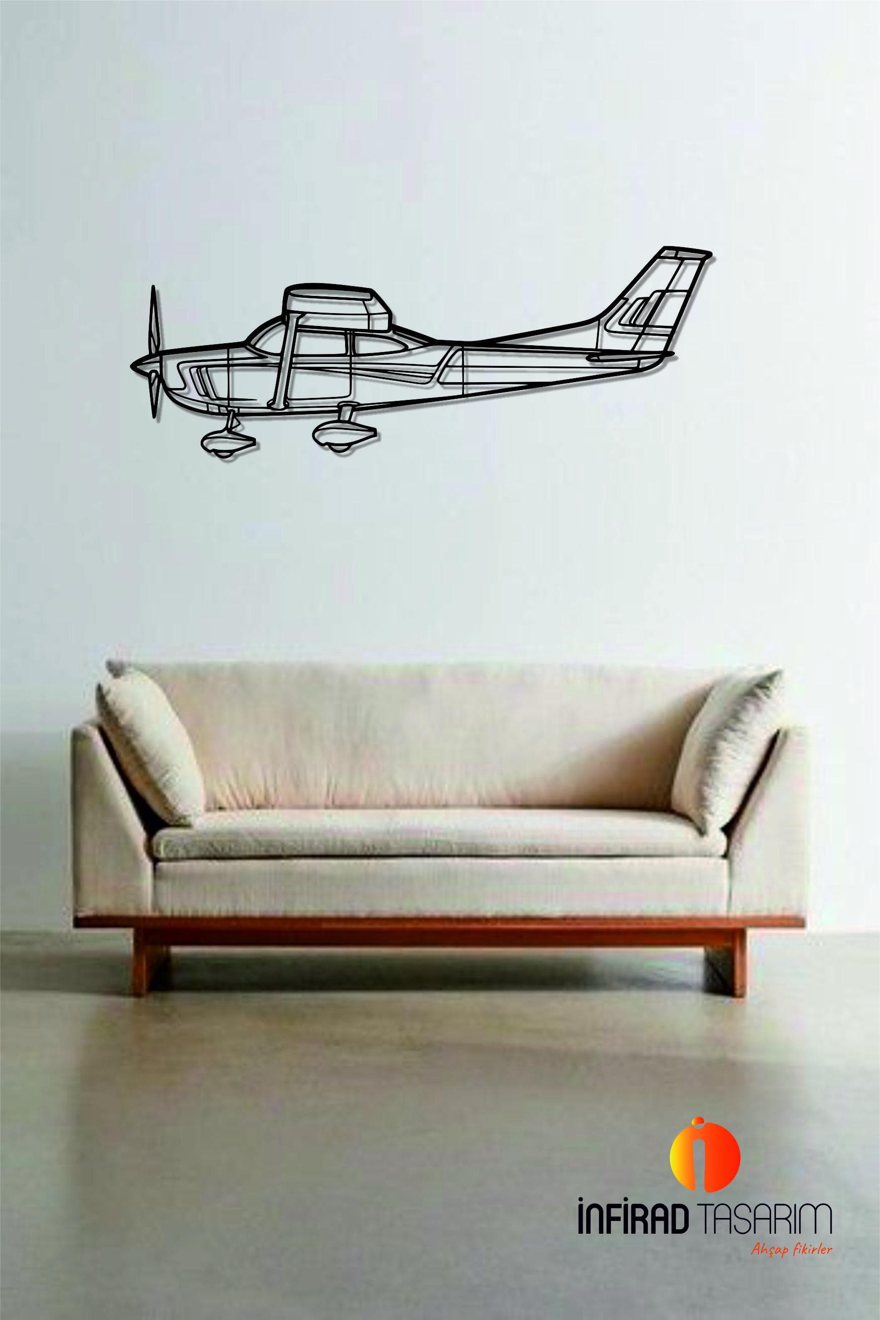 C182 Aircraft Silhouette Metal Wall Art | Airplanes Wall Art | Airplanes Home Decor l Gift Metal Decor l Minimalist Decor - image 5
