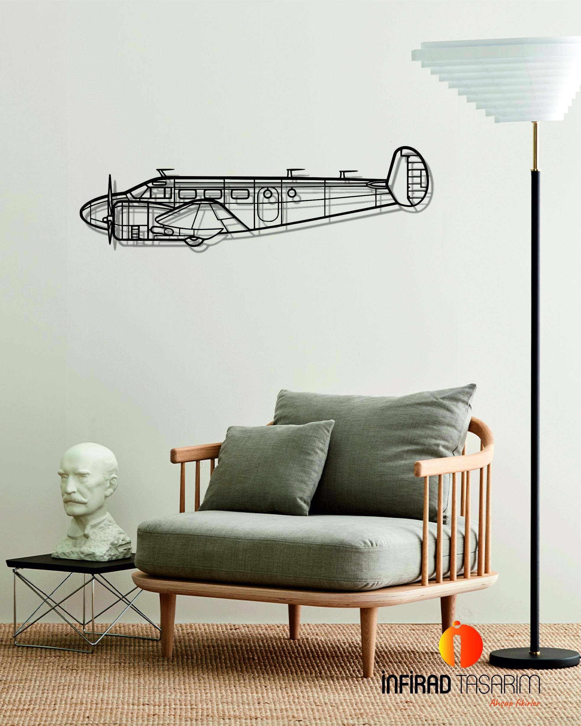 C45-H Expeditor Airplanes Metal Wall Art | Airplanes Wall Art | Airplanes Home Decor l Gift Metal Decor l Minimalist Decor - image 4