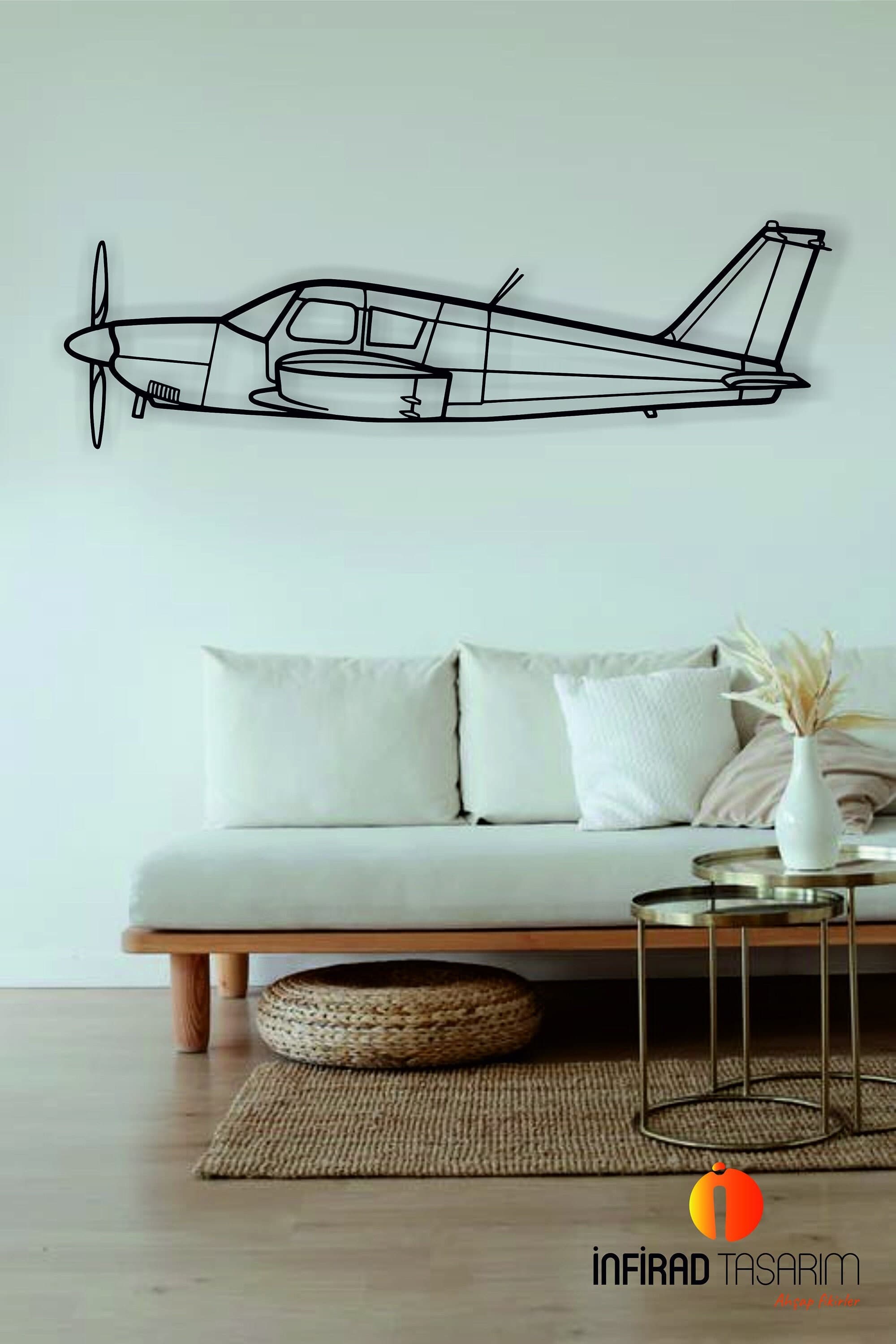 PA-28 Cherokee Airplanes  Metal Wall Art  | Airplanes Wall Art | Airplanes Home Decor l Gift Metal Decor l Minimalist Decor