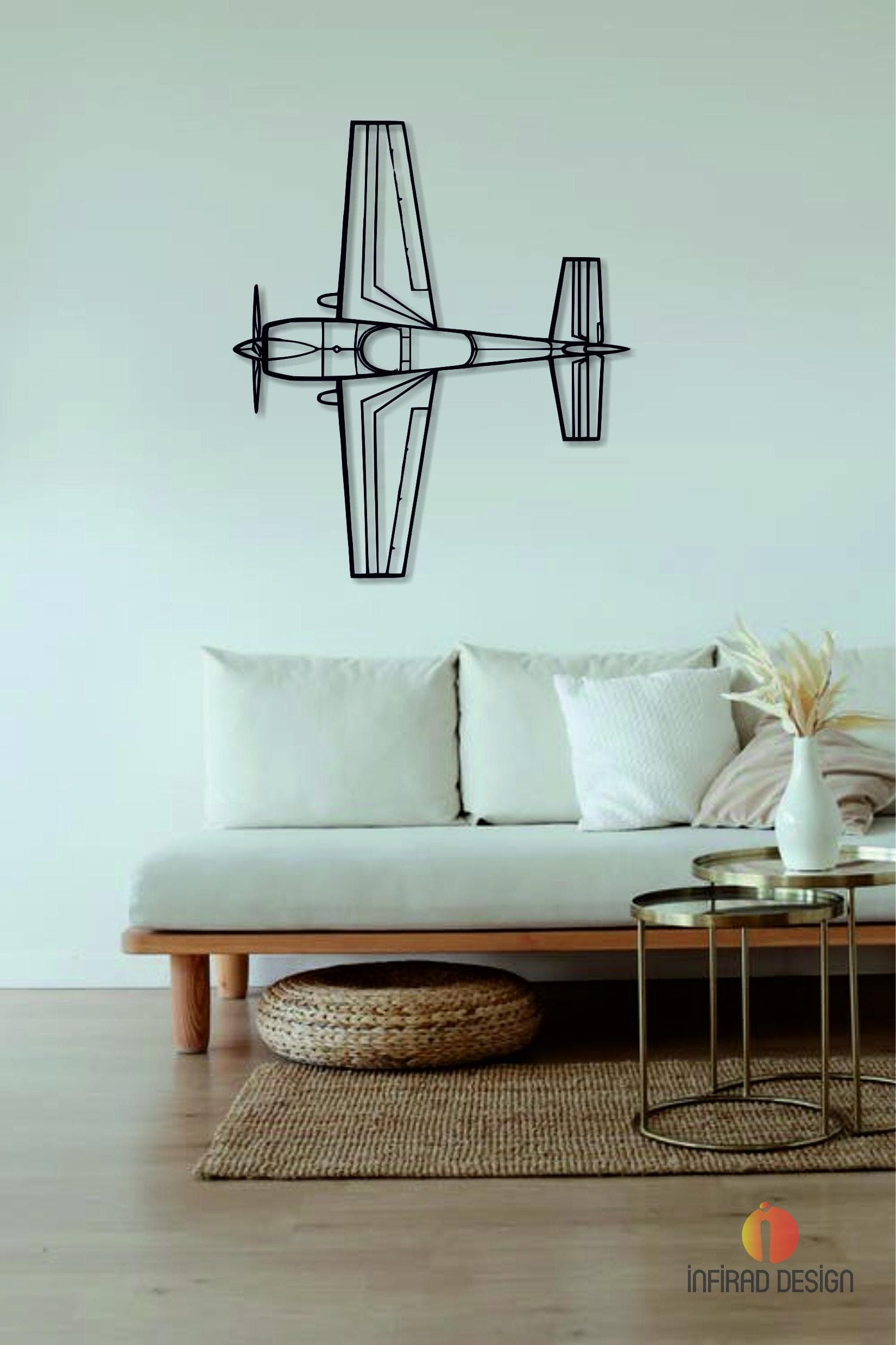 Extra EA-300L Top Aircraft Metal Wall Art| Airplanes Wall Art | Aviation Metal Decor l Gift Metal Decor l Minimalist Decor l Pilot Gift