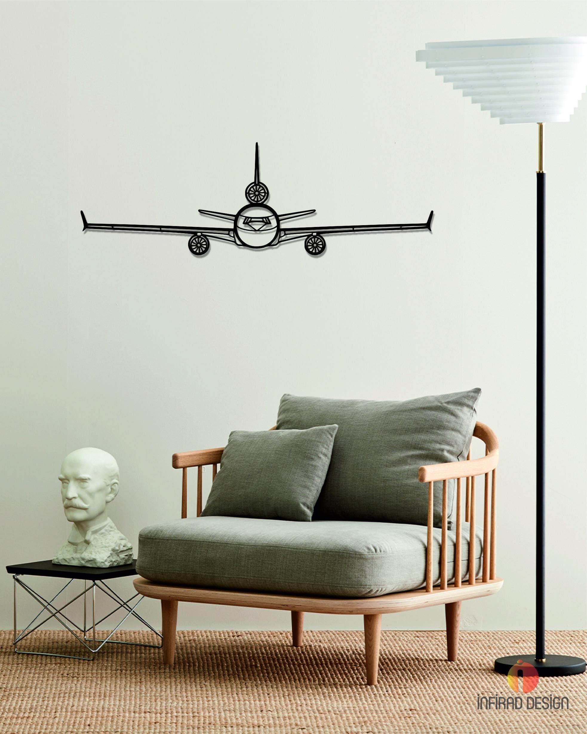 Douglas MD-11 Front Aircraft Metal Wall Art | Airplanes Wall Art | Aviation Metal Decor l Gift Metal Decor l Minimalist Decor l Pilot Gift - image 4