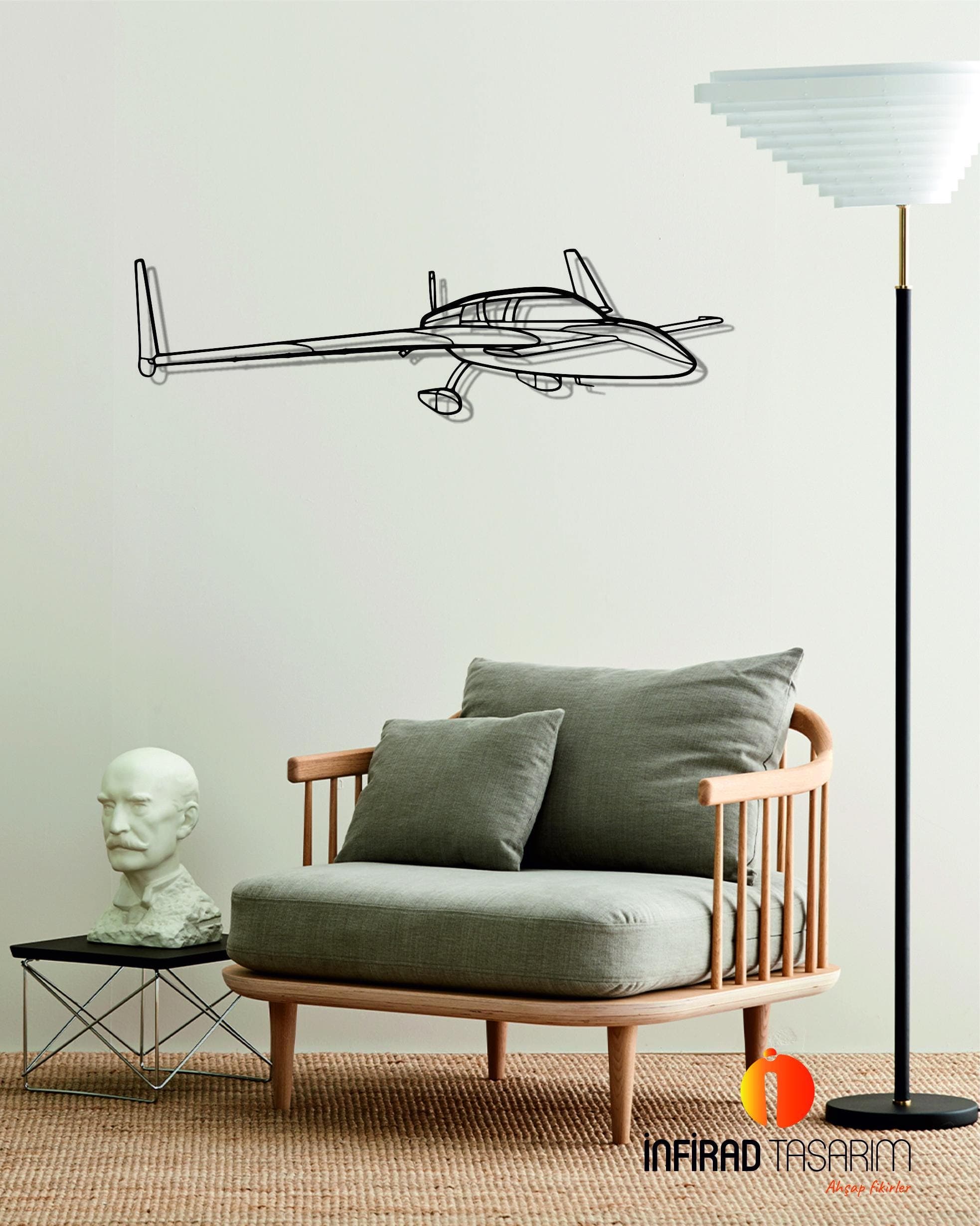 Cozy MK IV Angle Aircraft Metal Wall Art | Airplanes Wall Art | Airplanes Home Decor l Gift Metal Decor l Minimalist Decor - image 5