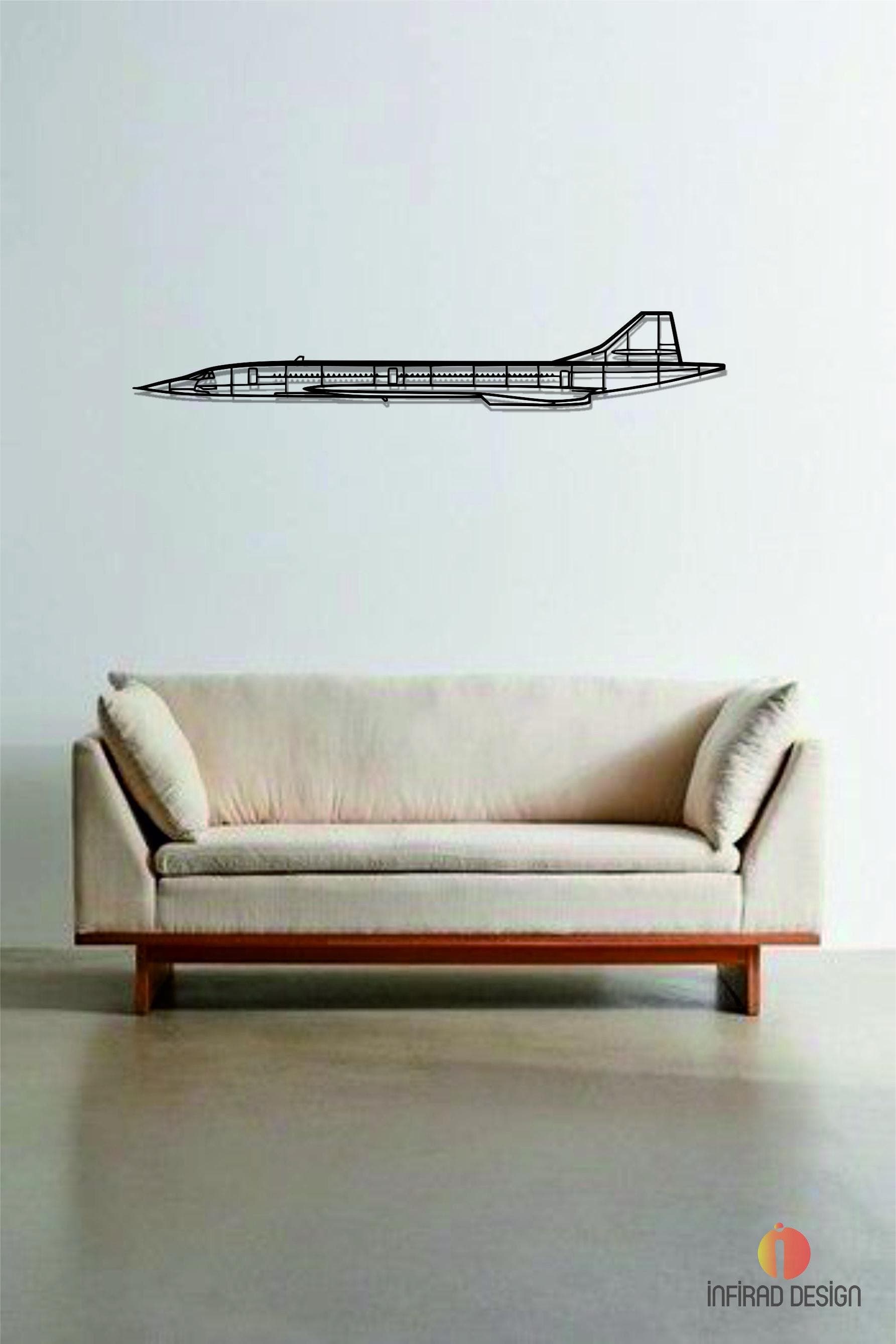 Concorde Aircraft Metal Wall Art | Airplanes Wall Art | Aviation Metal Decor l Gift Metal Decor l Minimalist Decor l Pilot Gift - image 3