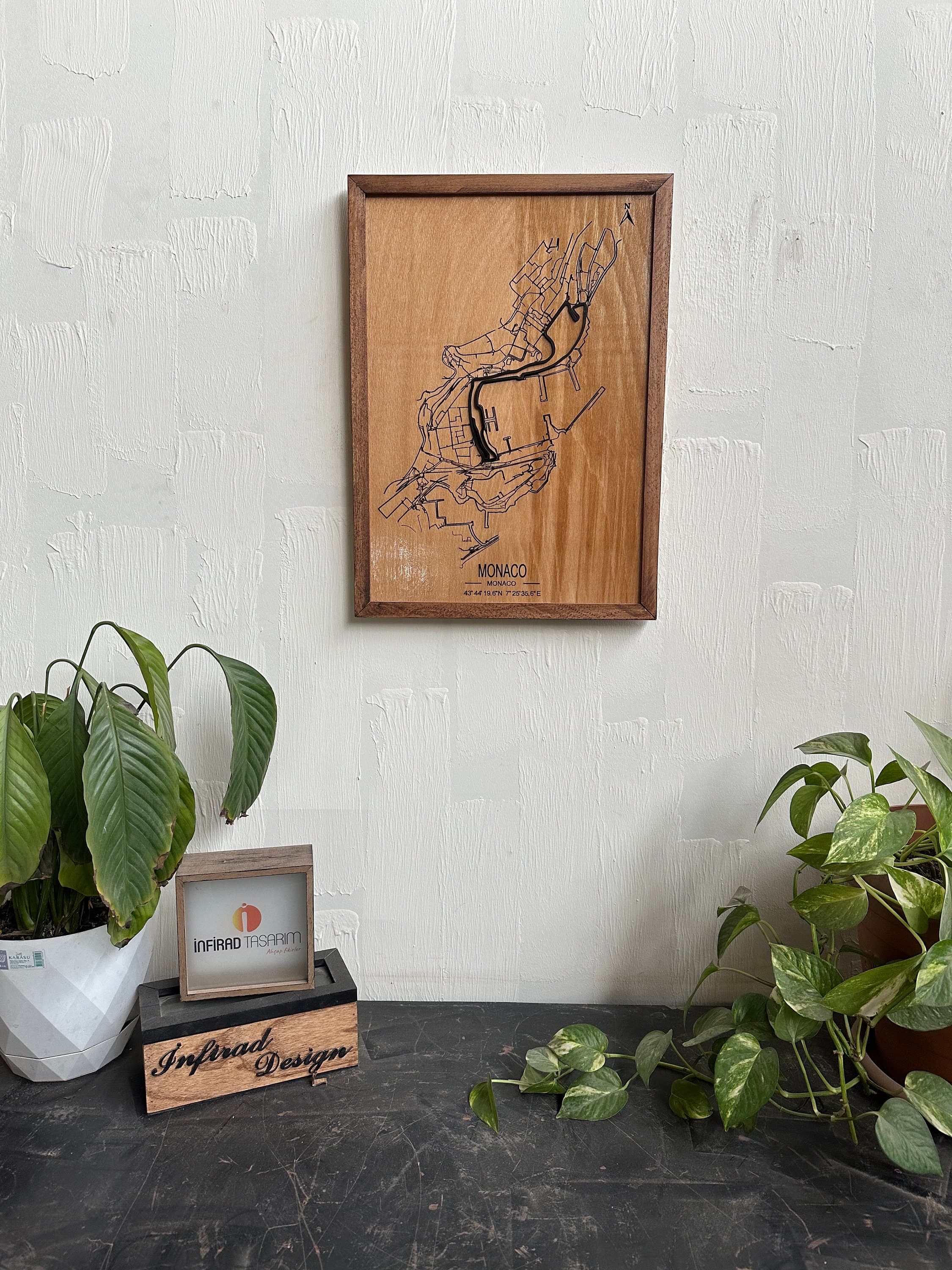 Circuit de Monaco | Grand Prix de Monaco Formula 1 | Laser Engraved Wood - image 3