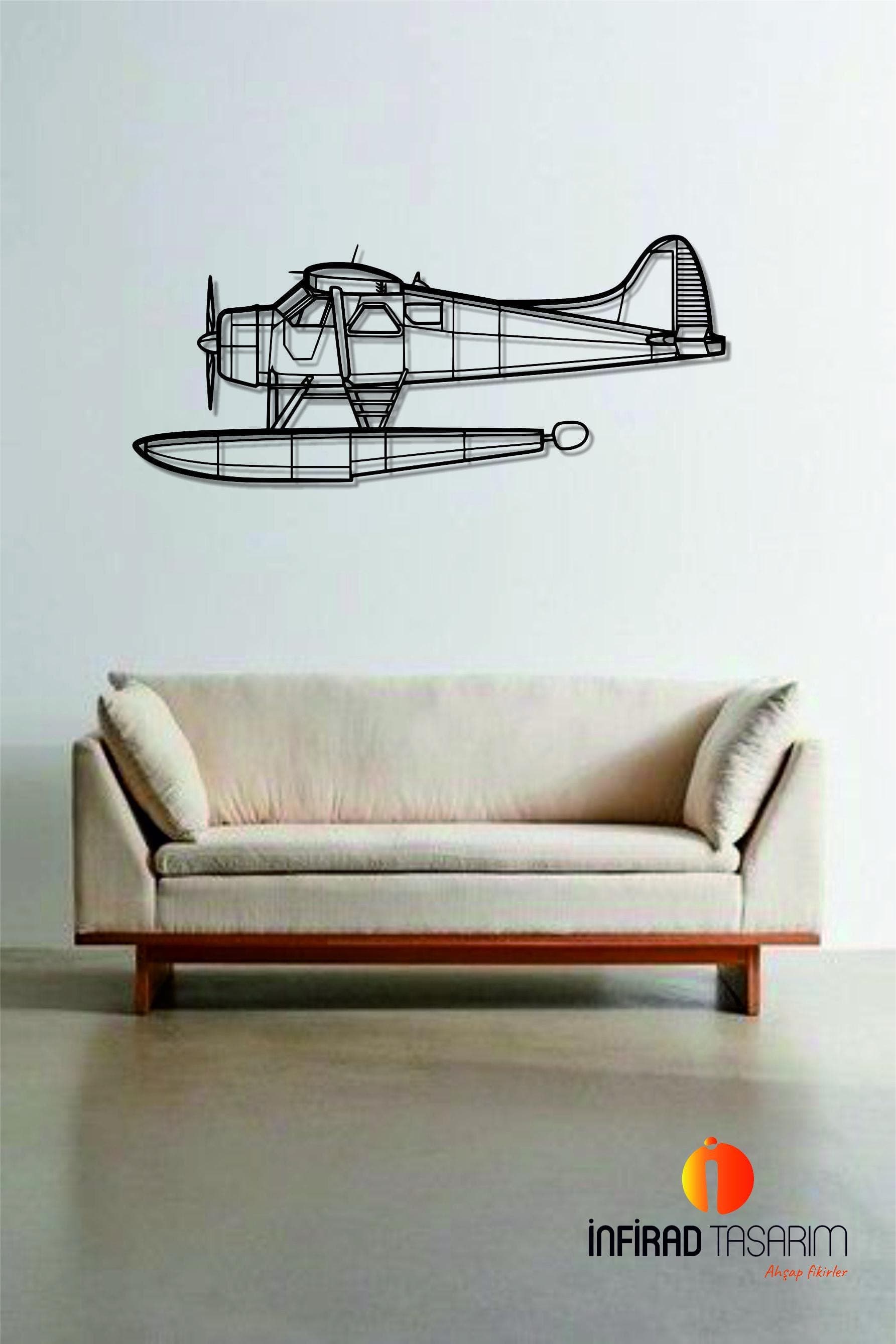 DHC-2 MK I Aircraft Metal Wall Art  | Airplanes Wall Art | Airplanes Home Decor l Gift Metal Decor l Minimalist Decor - image 3