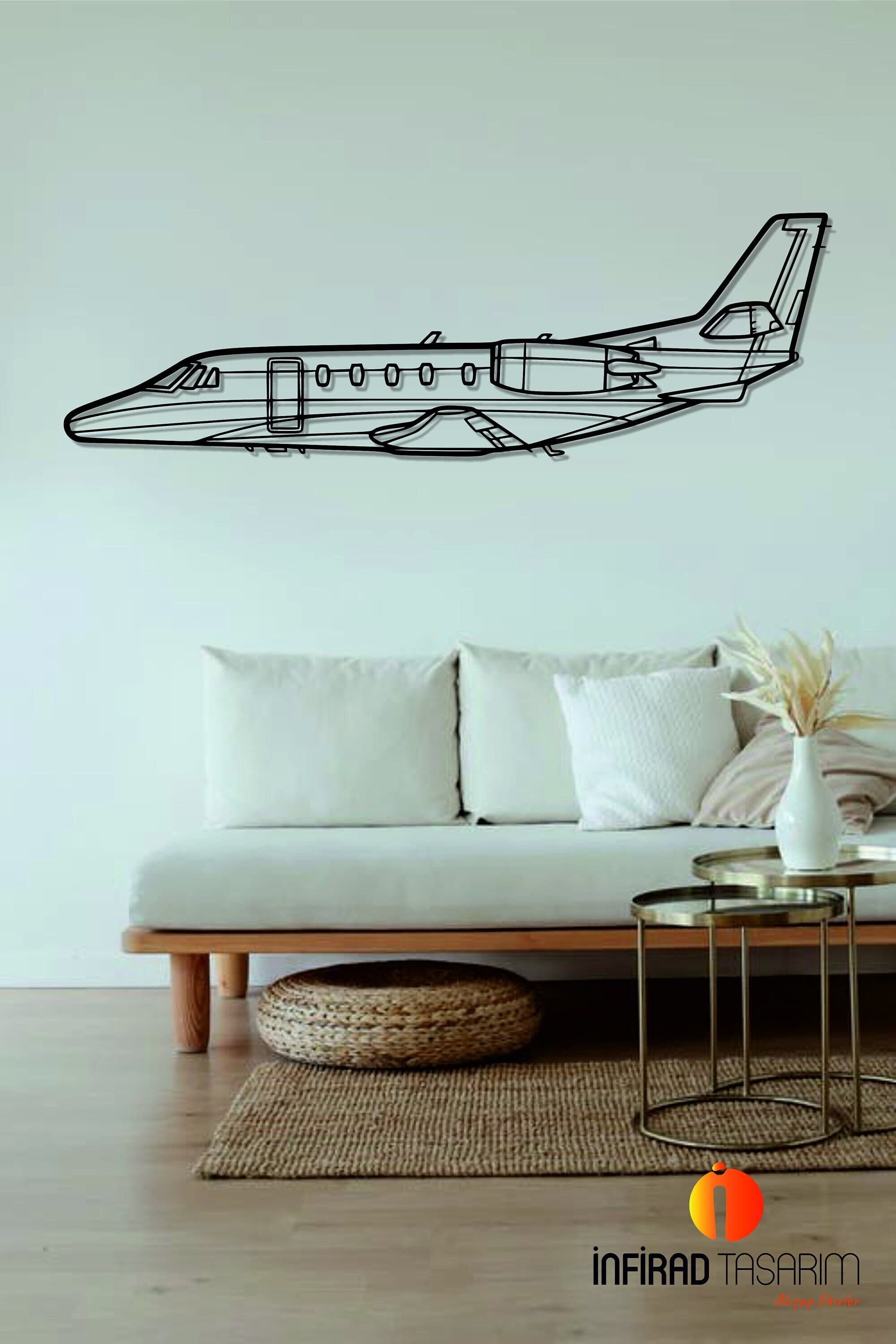 Citation XLS Airplanes  Metal Wall Art  | Airplanes Wall Art | Airplanes Home Decor l Gift Metal Decor l Minimalist Decor