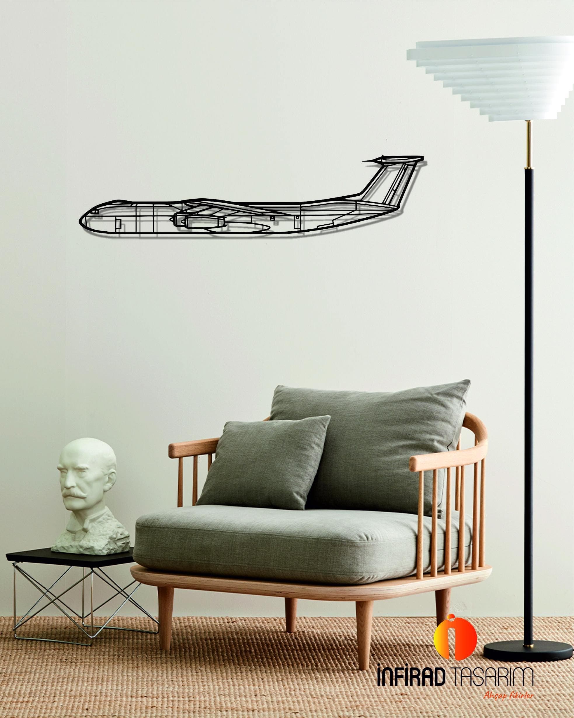 C-141 Starlifter Airplanes Metal Wall Art | Airplanes Wall Art | Airplanes Home Decor l Gift Metal Decor l Minimalist Decor - image 4