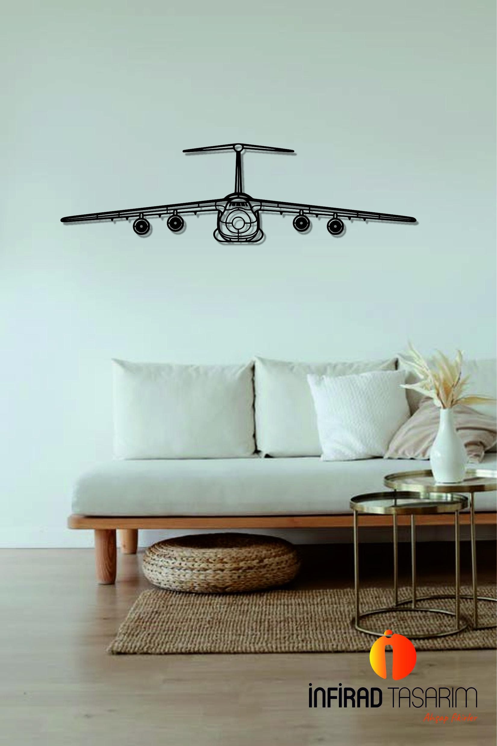 C-5 Galaxy Front Airplanes  Metal Wall Art  | Aircraft Wall Art | Airplanes Home Decor l Gift Metal Decor l Minimalist Decor