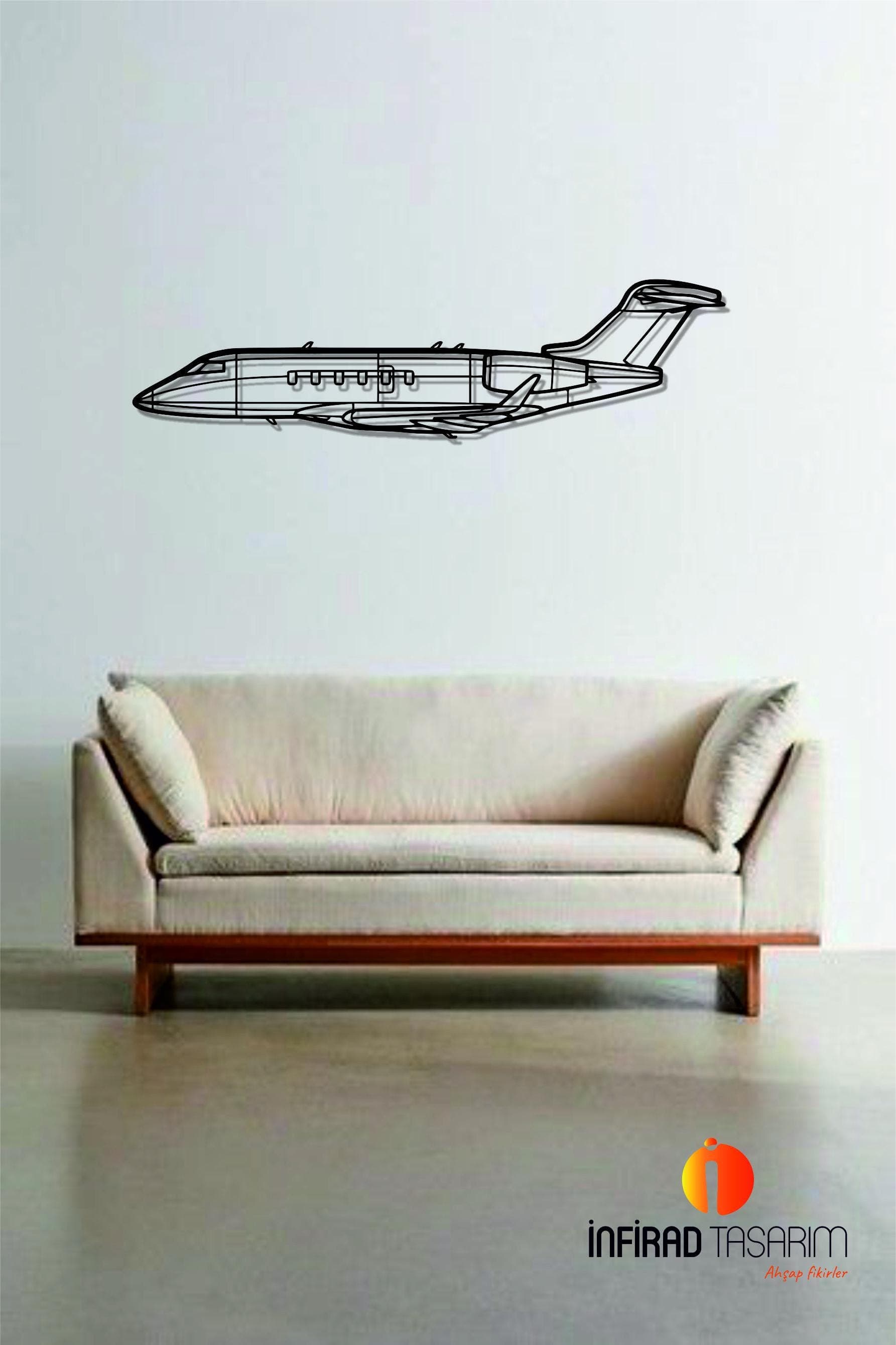 Challenger 350 Airplanes Metal Wall Art | Airplanes Wall Art | Airplanes Home Decor l Gift Metal Decor l Minimalist Decor - image 4