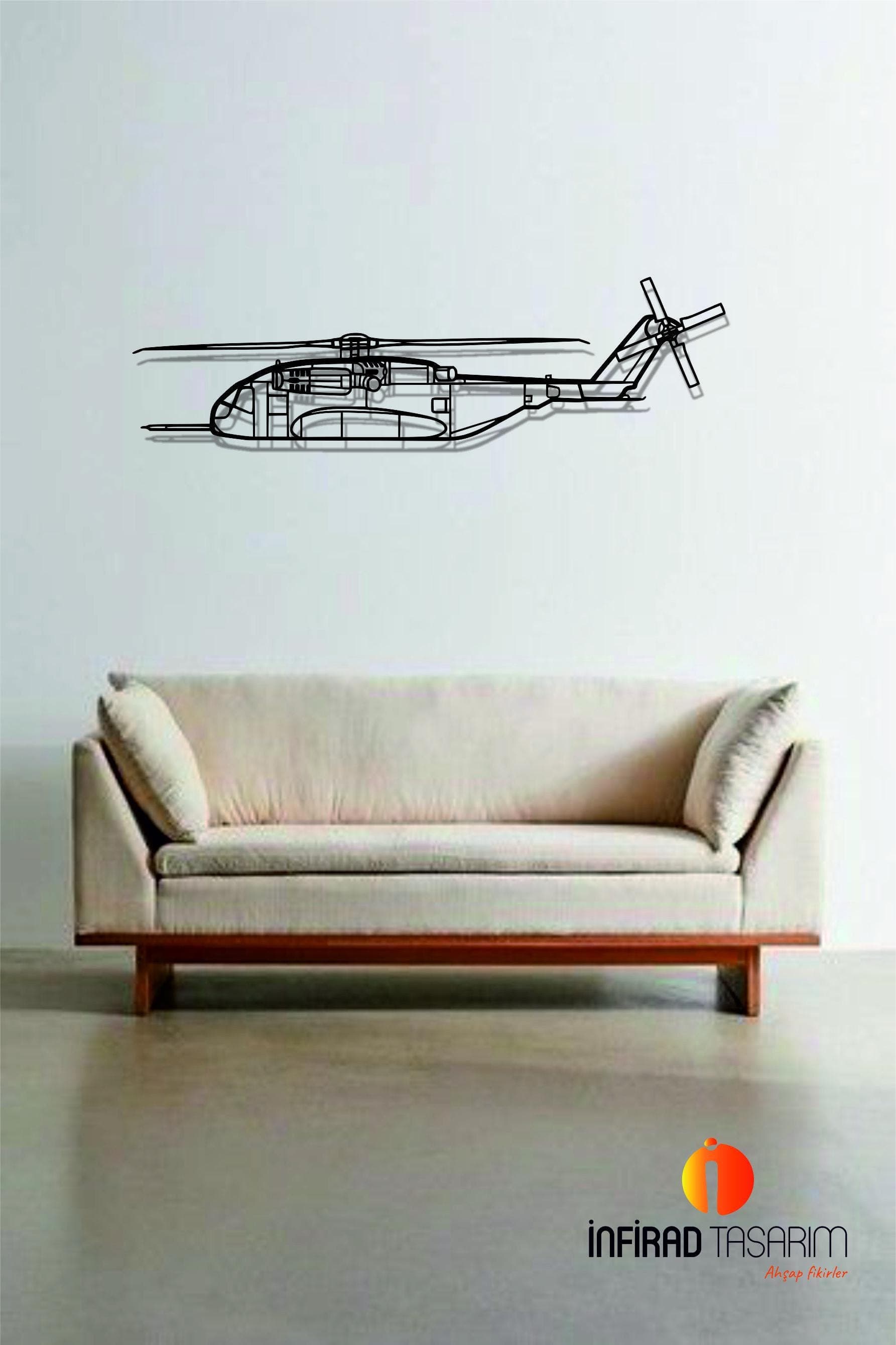 CH-53K King Stallion Helicopter Metal Wall Art | Airplanes Wall Art | Airplanes Home Decor l Gift Metal Decor l Minimalist Decor - image 3