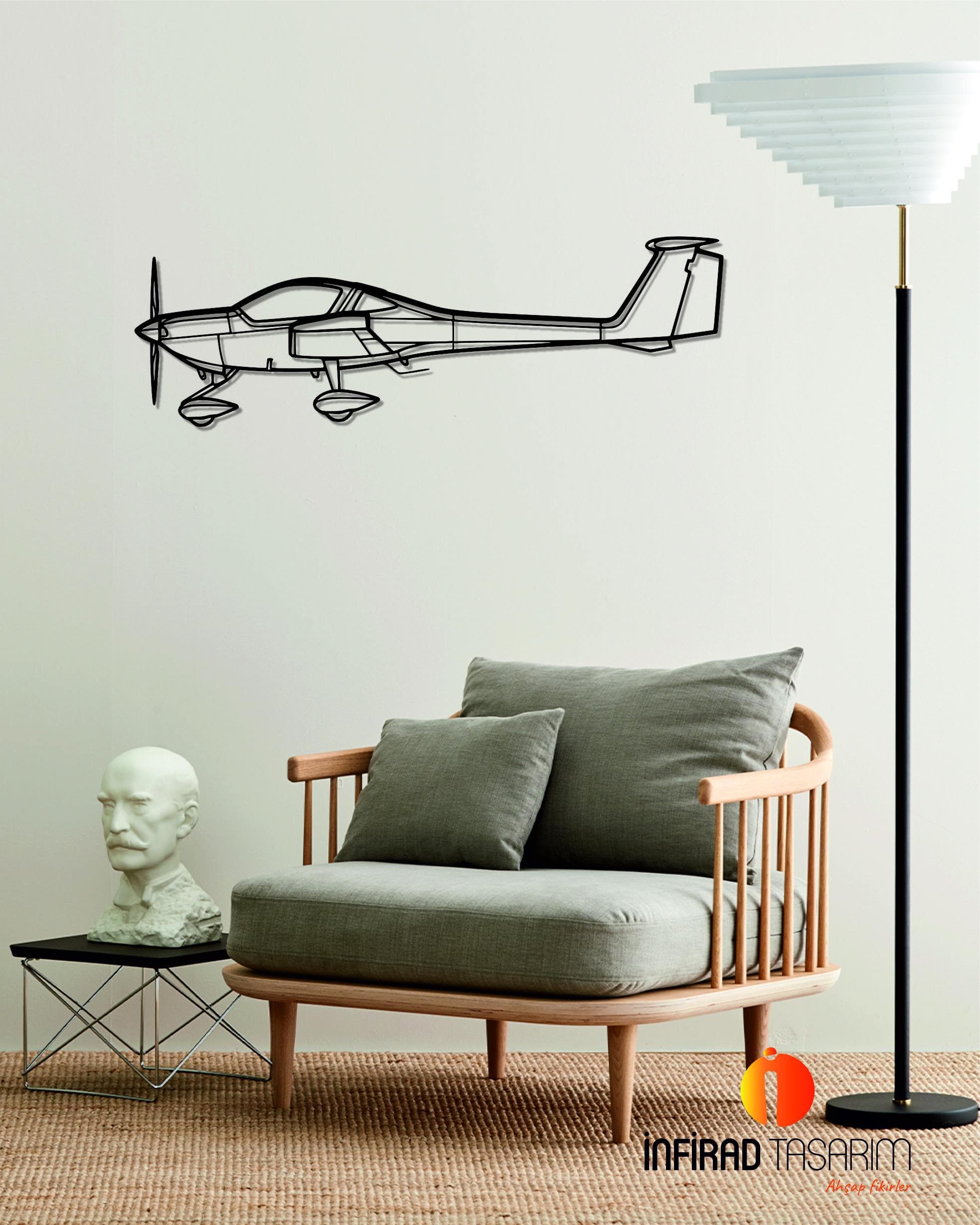 DA20 Aircraft Silhouette Metal Wall Art  | Airplanes Wall Art | Airplanes Home Decor l Gift Metal Decor l Minimalist Decor - image 4