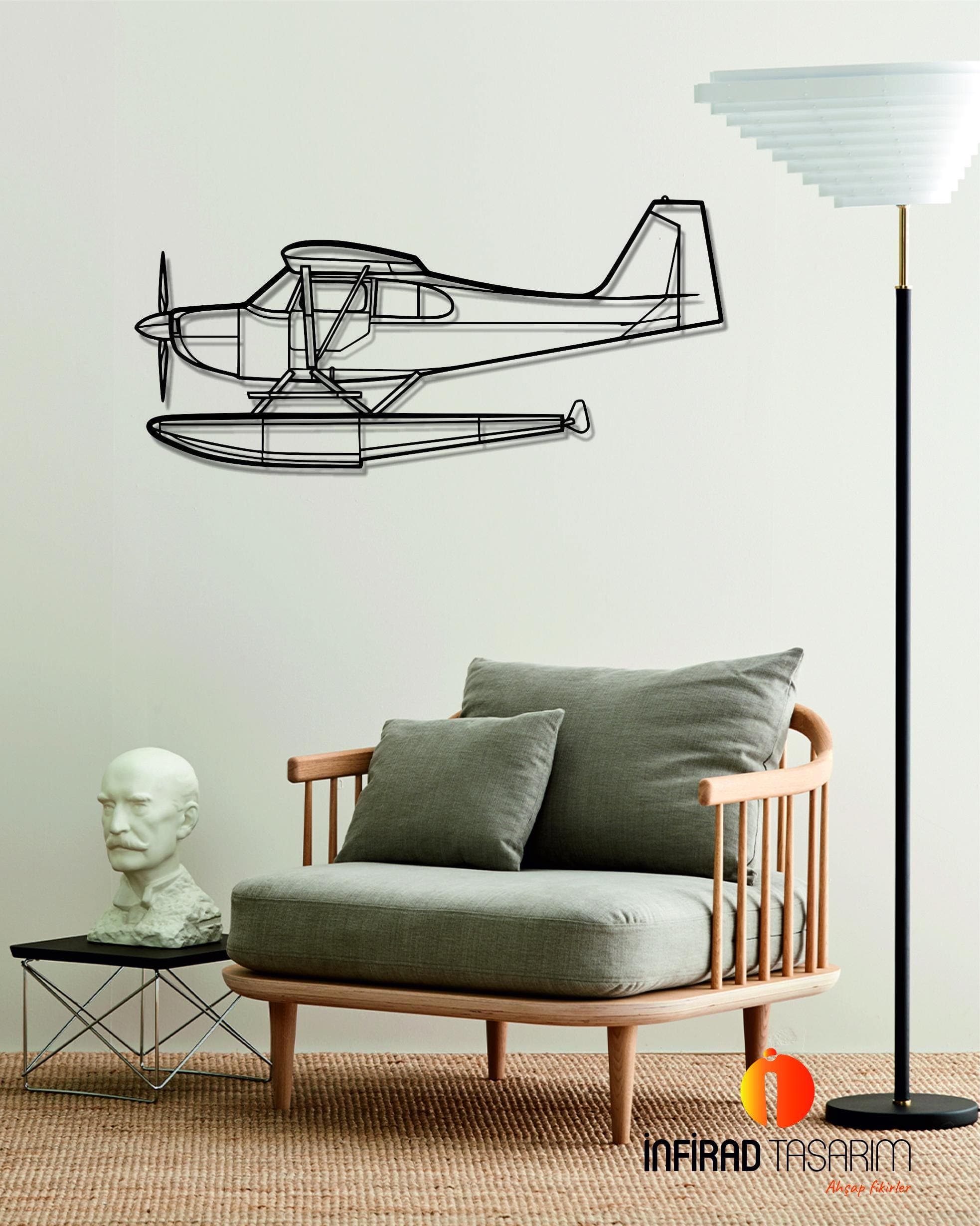Citabria Aircraft Metal Wall Art  | Airplanes Wall Art | Airplanes Home Decor l Gift Metal Decor l Minimalist Decor - image 4