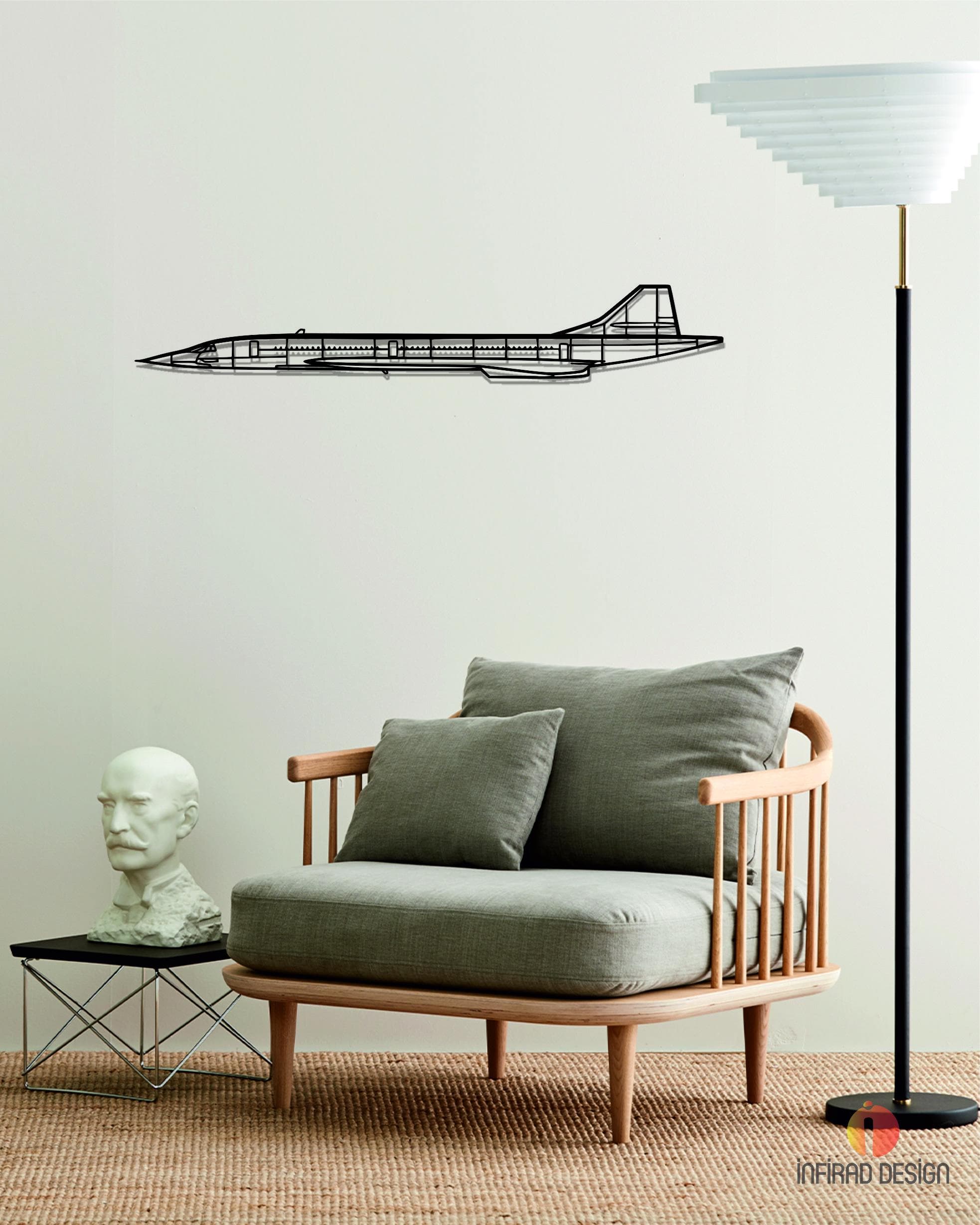 Concorde Aircraft Metal Wall Art | Airplanes Wall Art | Aviation Metal Decor l Gift Metal Decor l Minimalist Decor l Pilot Gift - image 4