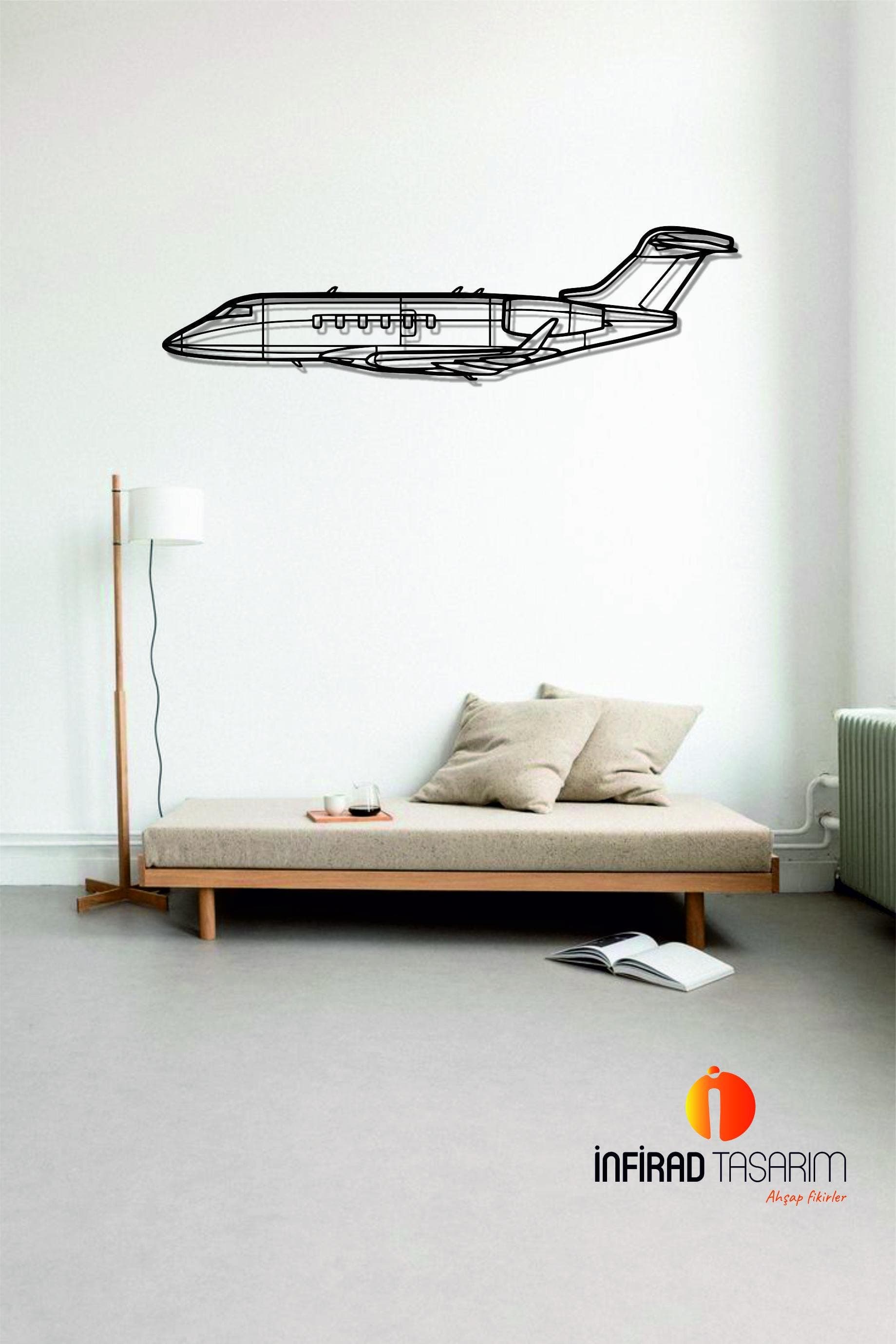 Challenger 350 Airplanes Metal Wall Art | Airplanes Wall Art | Airplanes Home Decor l Gift Metal Decor l Minimalist Decor - image 3