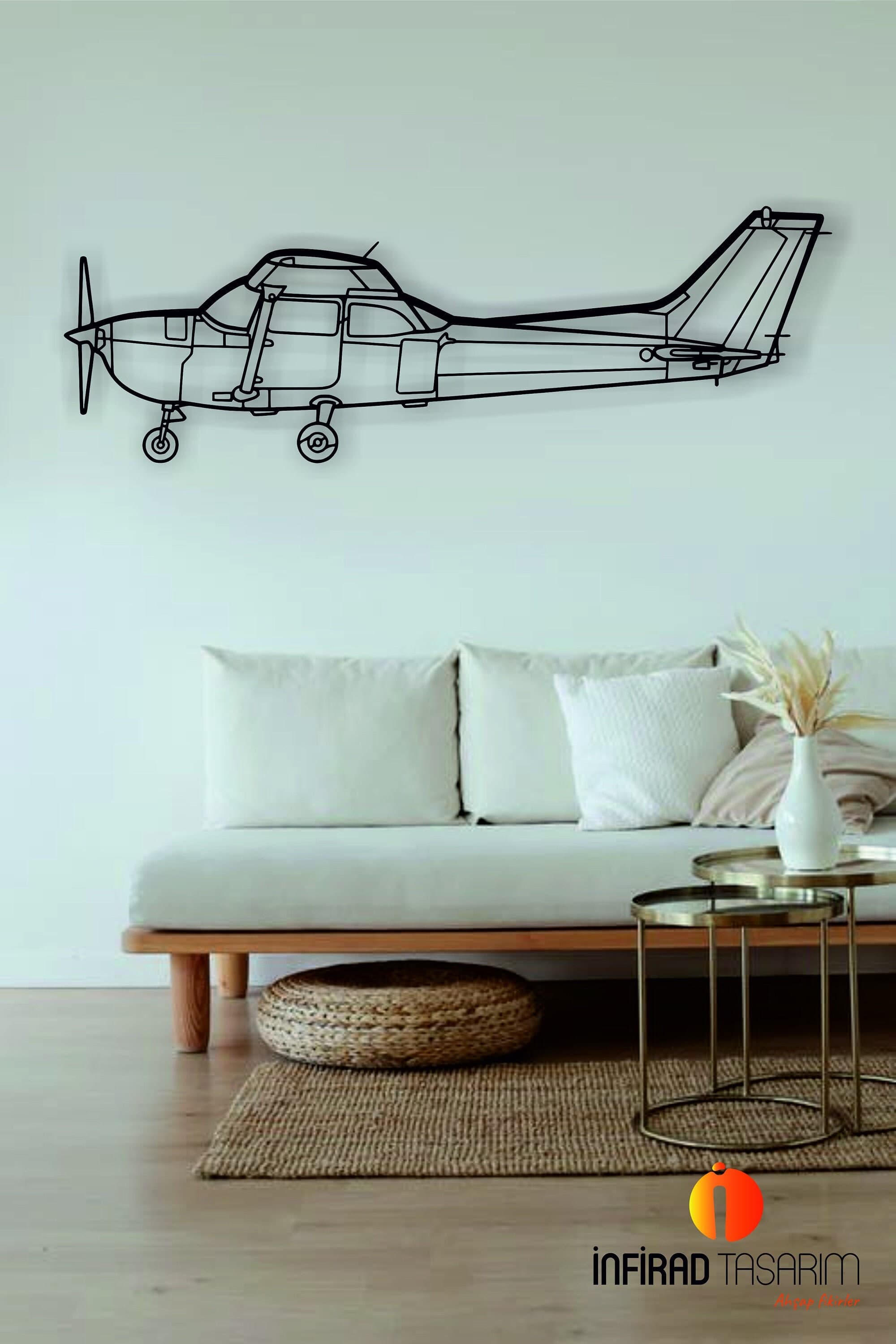 Skyhawk 172 Airplanes  Metal Wall Art  | Airplanes Wall Art | Airplanes Home Decor l Gift Metal Decor l Minimalist Decor