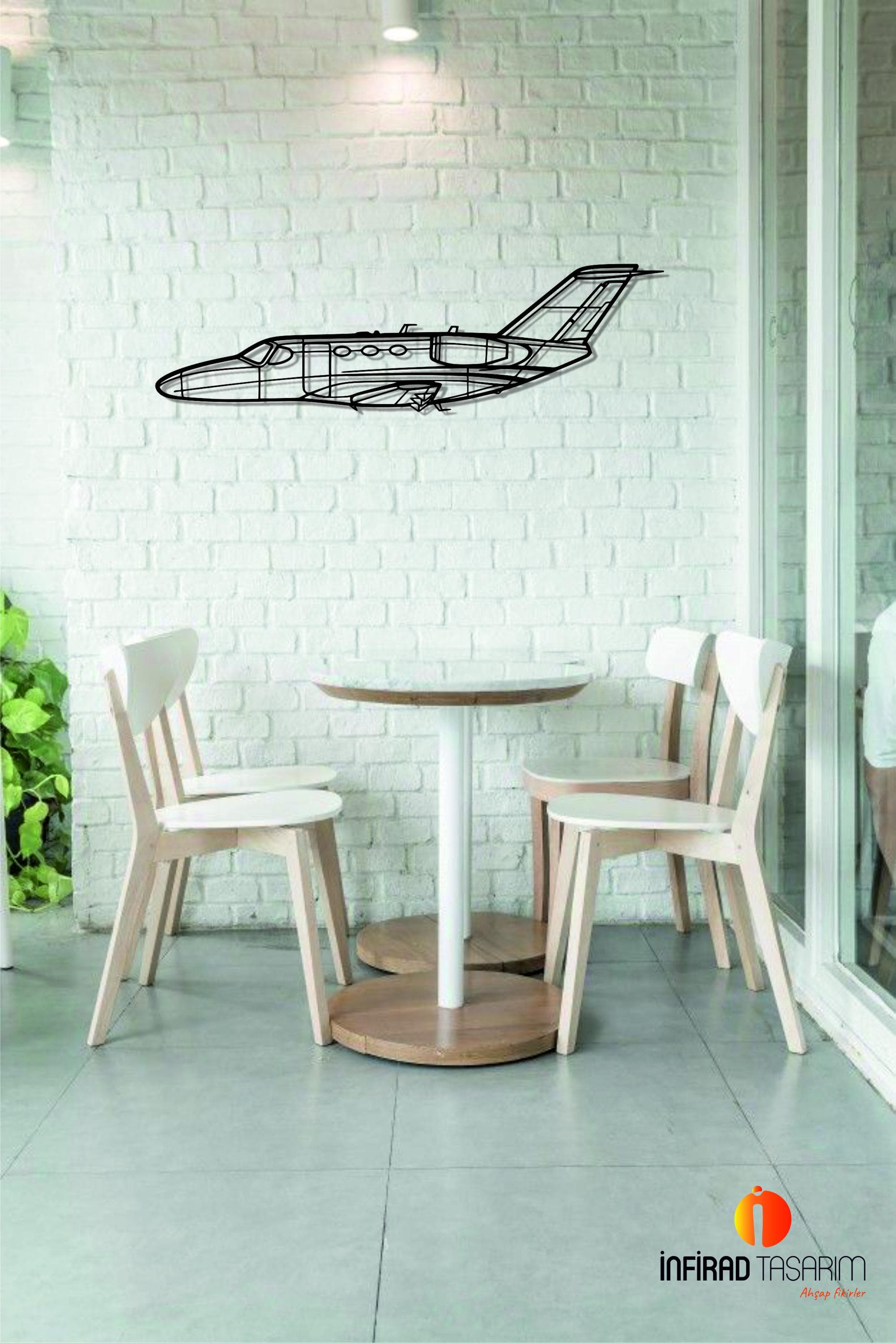 Citation Mustang Aircraft Metal Wall Art  | Airplanes Wall Art | Airplanes Home Decor l Gift Metal Decor l Minimalist Decor - image 5