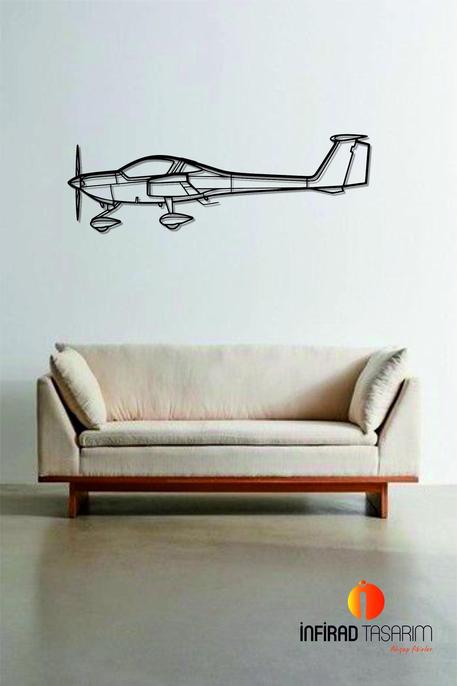 DA20 Aircraft Silhouette Metal Wall Art  | Airplanes Wall Art | Airplanes Home Decor l Gift Metal Decor l Minimalist Decor - image 3
